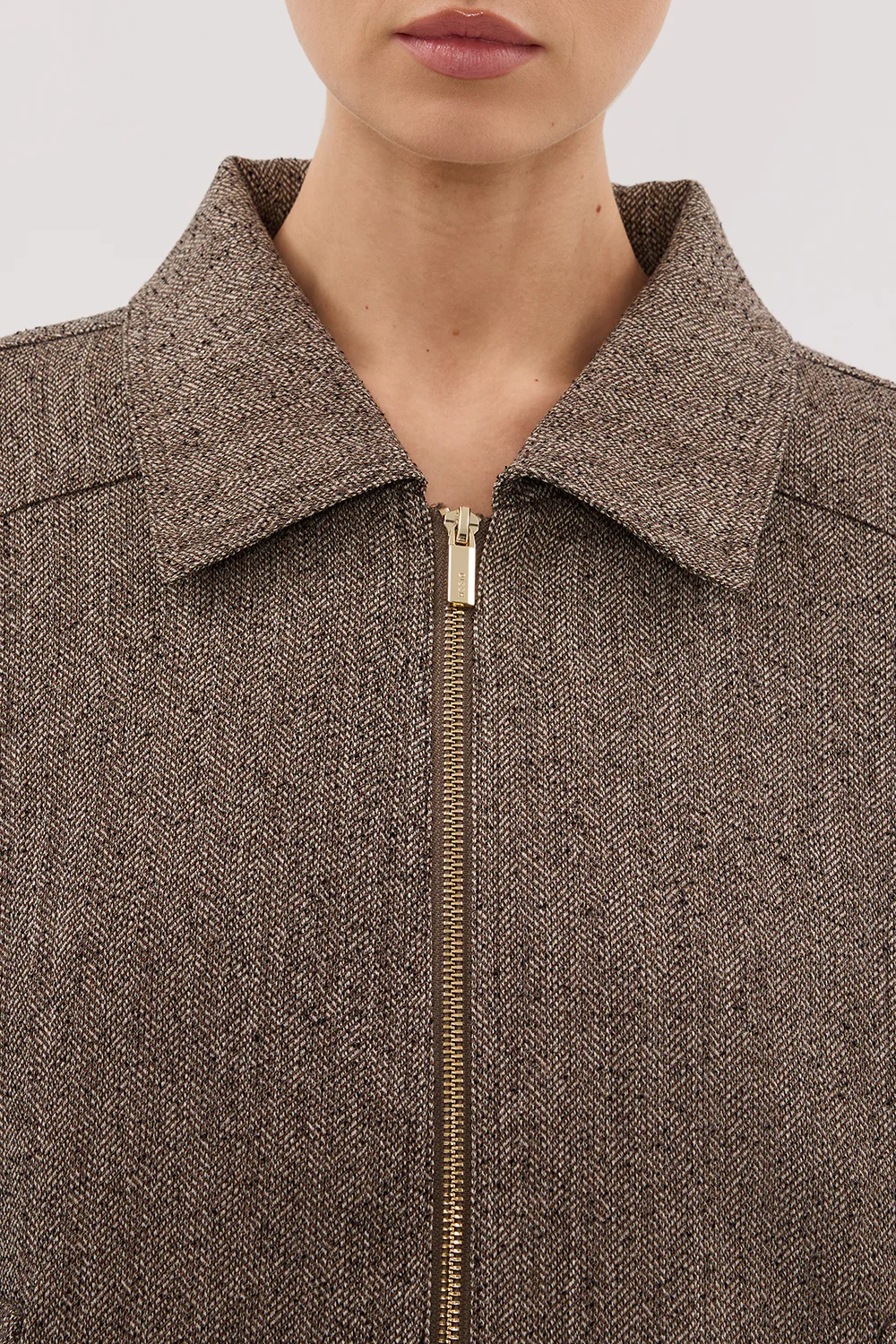 FRANKIE CHOC TWEED BOMBER JACKET - Image 5