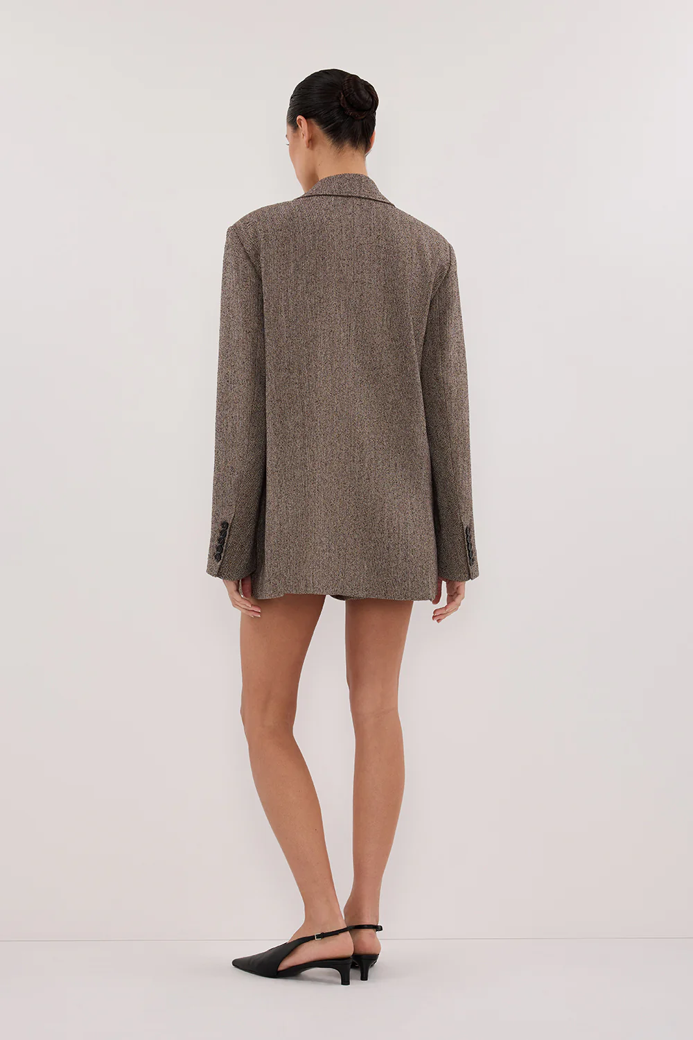 FRANKIE CHOC OVERSIZED TWEED BOYFRIEND BLAZER - Image 4