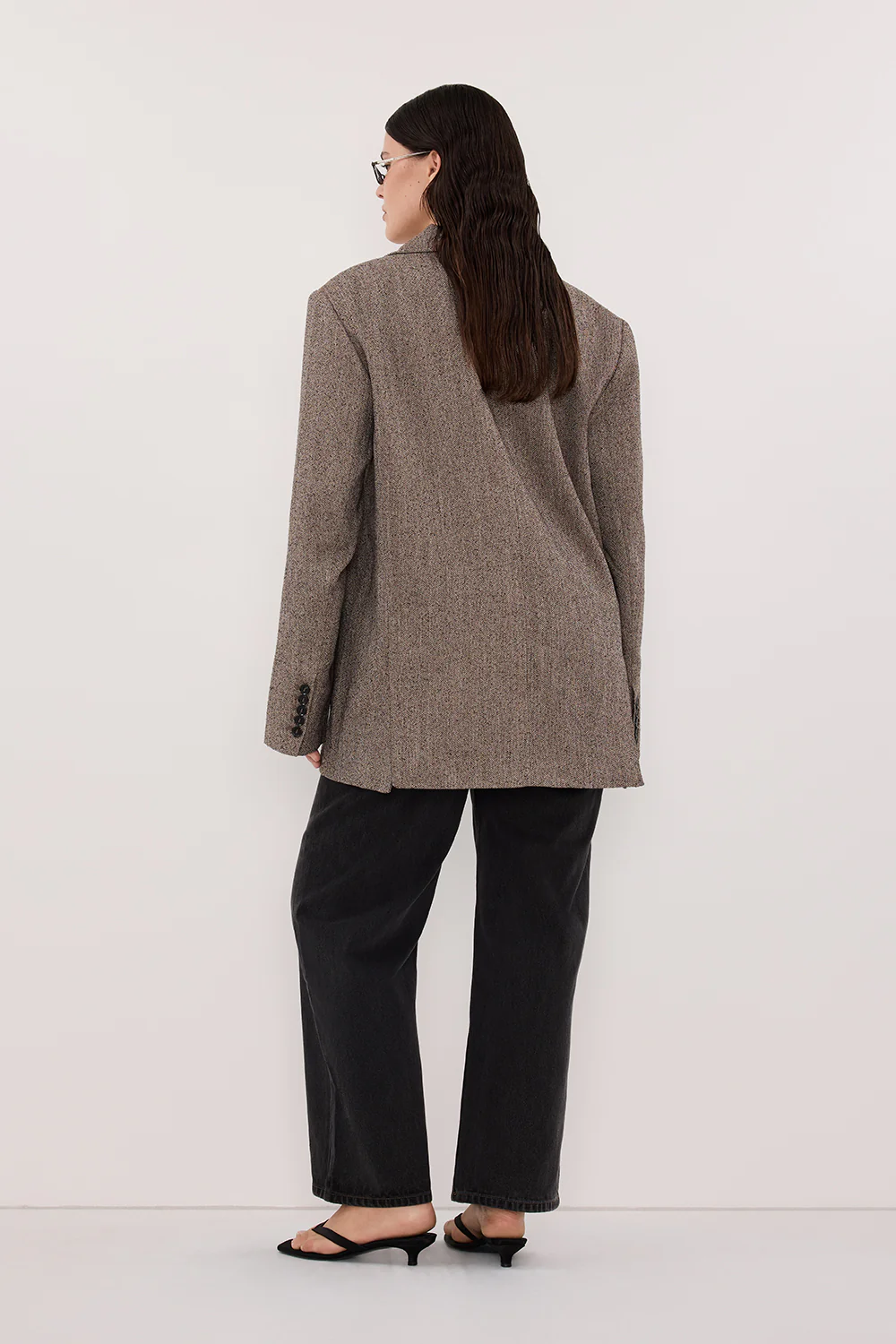FRANKIE CHOC OVERSIZED TWEED BOYFRIEND BLAZER - Image 7