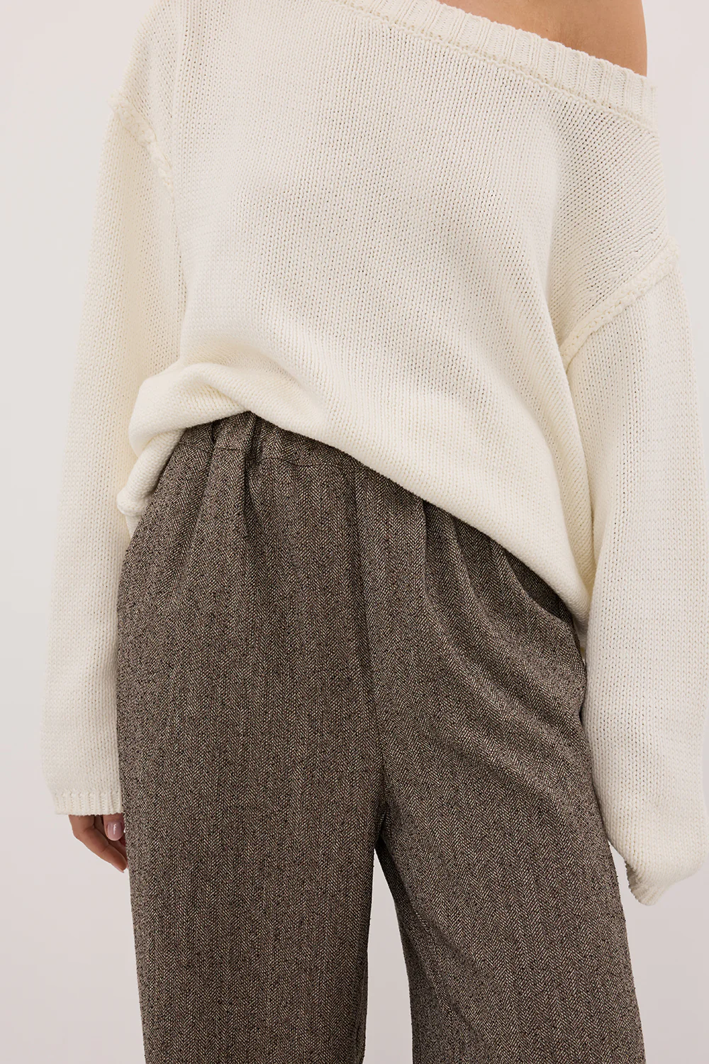 FRANKIE CHOC TWEED PANT - Image 5