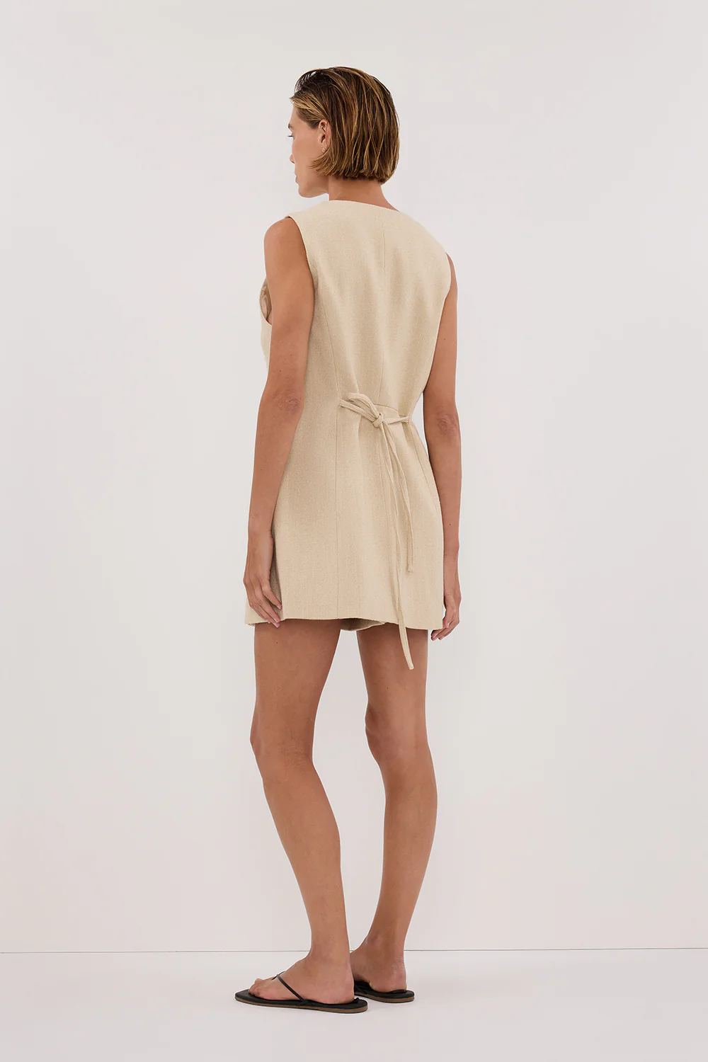 FRANKIE OAT TWEED TUNIC VEST - Image 5