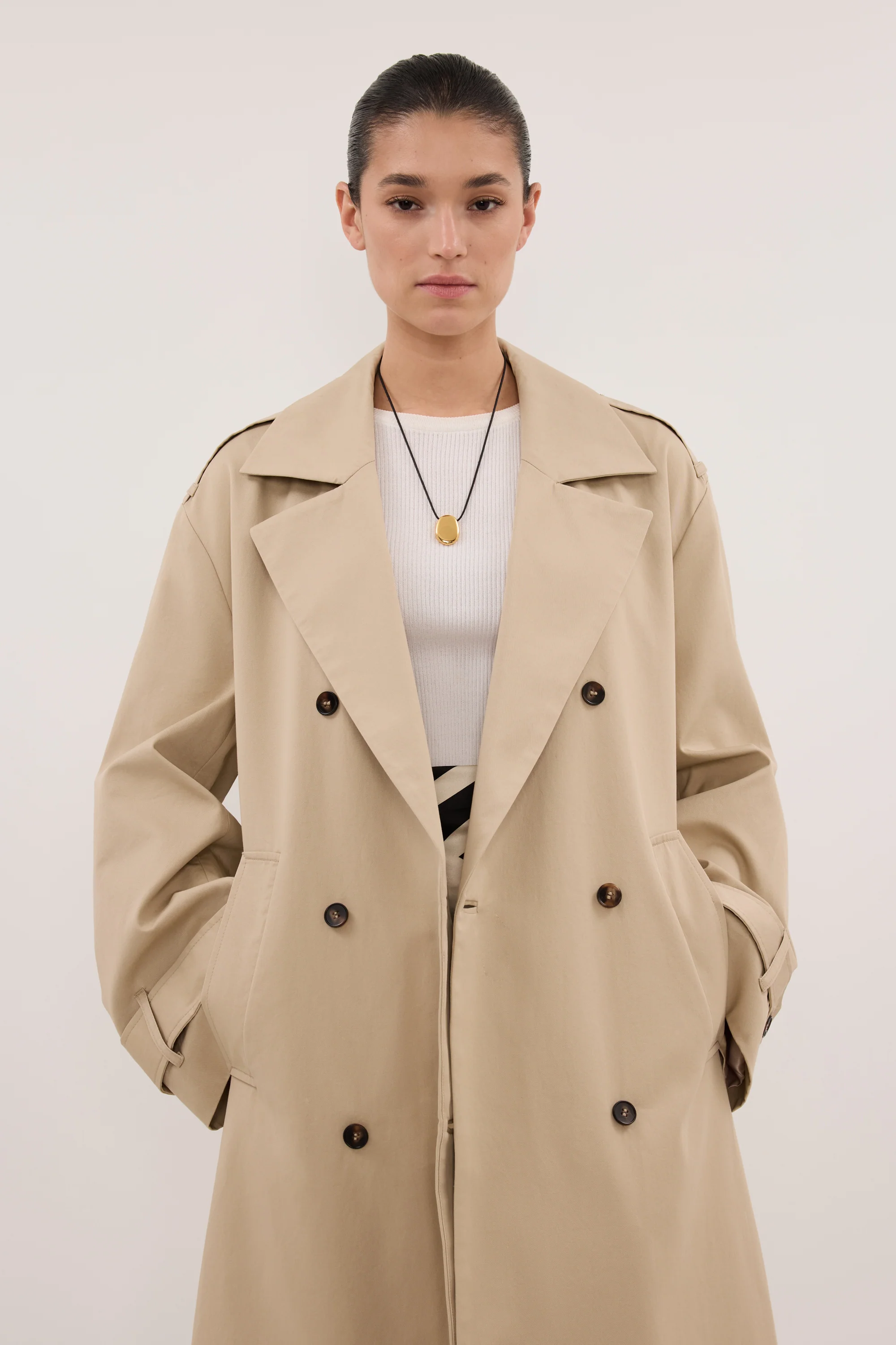 GABRIEL NATURAL BELTED TRENCH COAT - Image 2