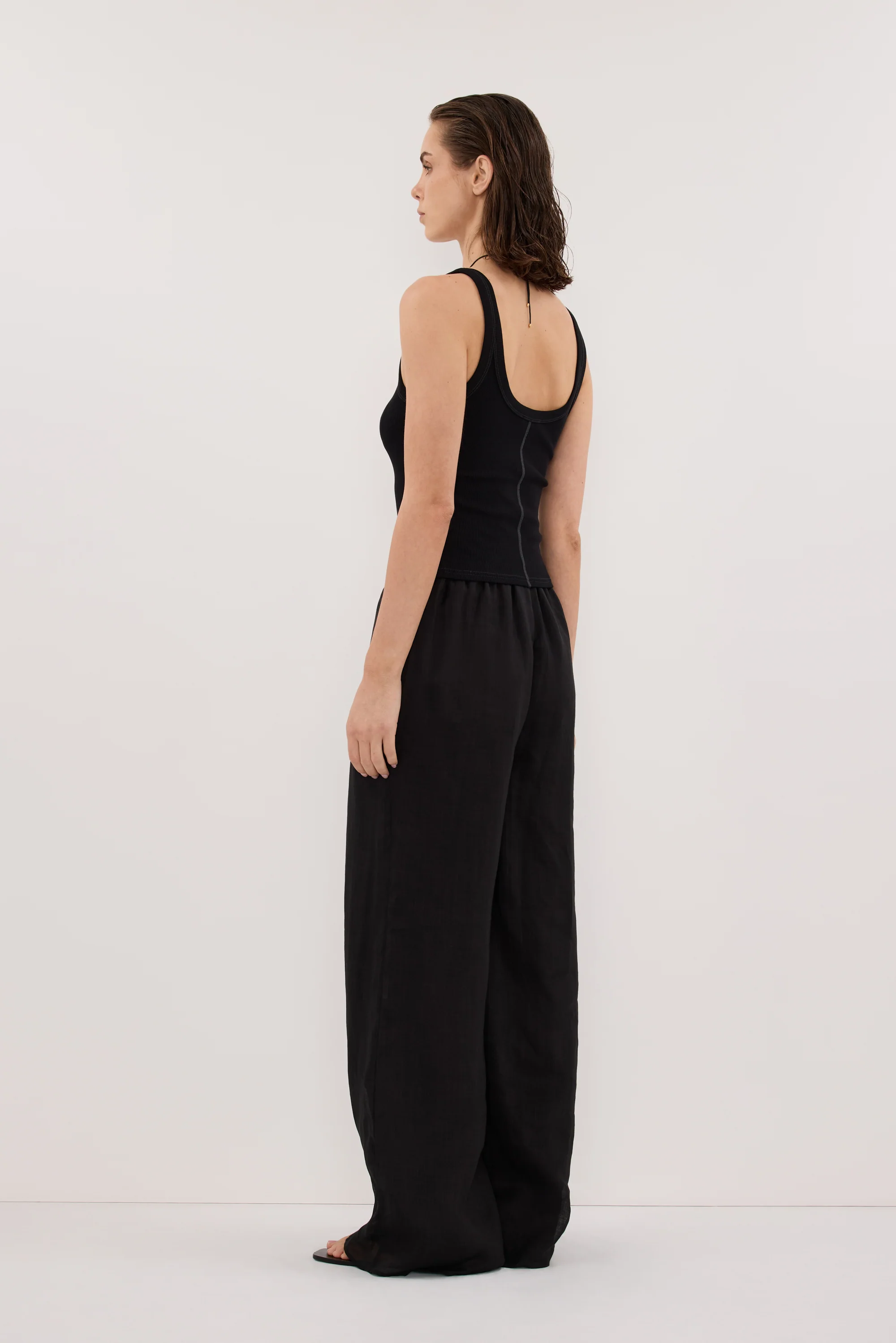 GINNY BLACK RAMIE PANT - Image 4