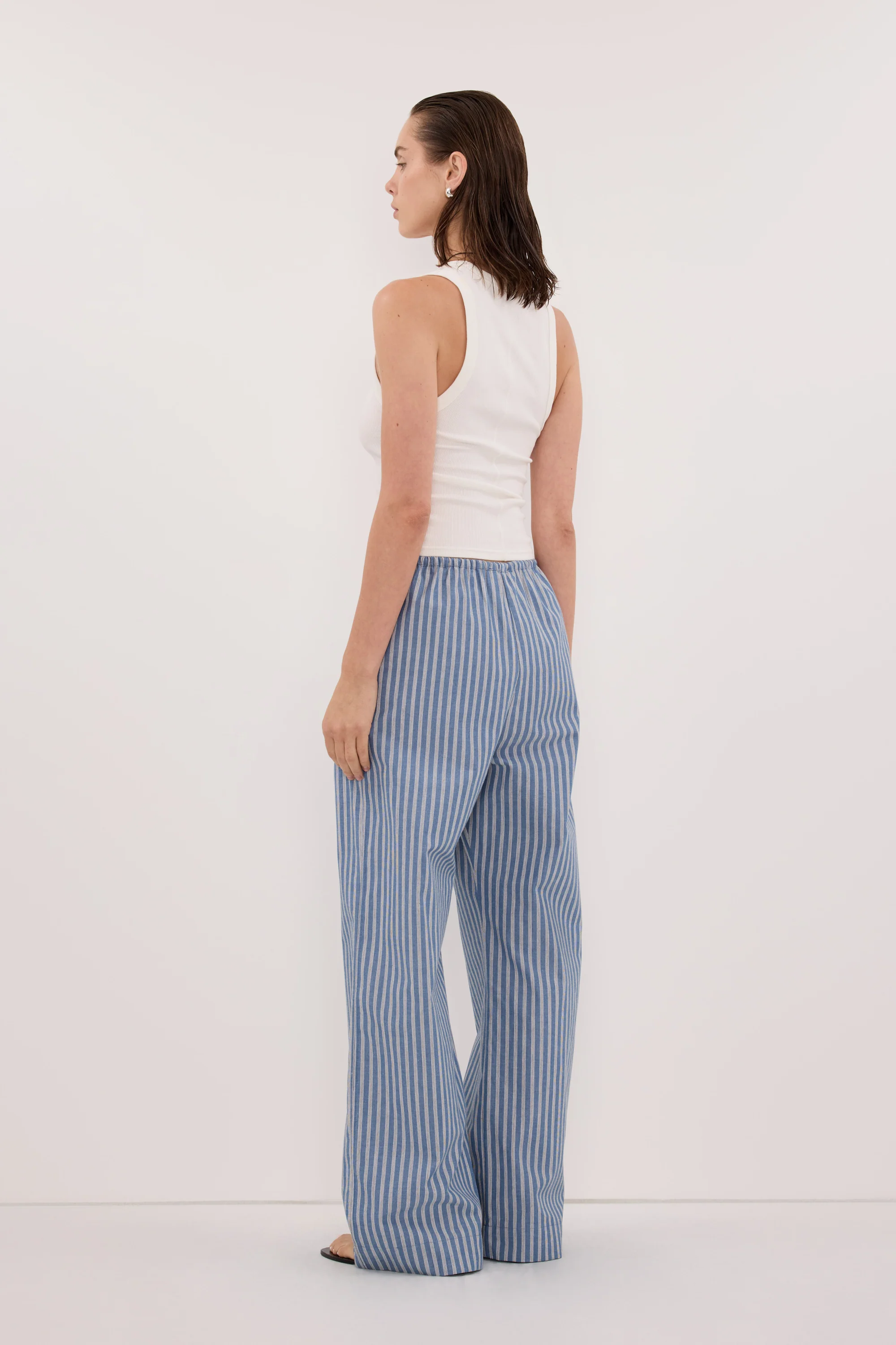 GRACIE BLUE STRIPE DRAWSTRING PANT - Image 8