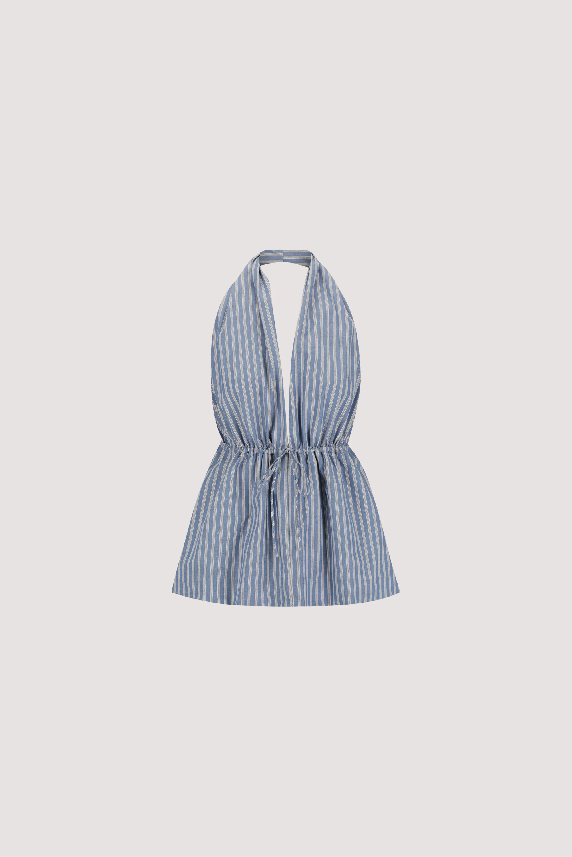 GRACIE BLUE STRIPE HALTER TOP - Image 7