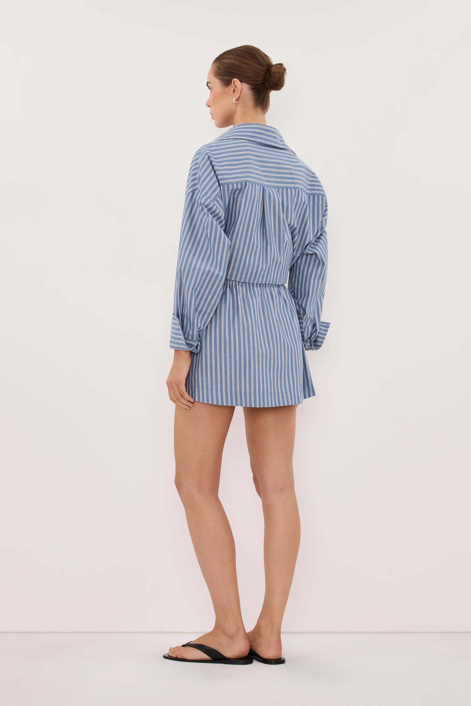GRACIE BLUE STRIPE MINI SKIRTĀ - Image 4