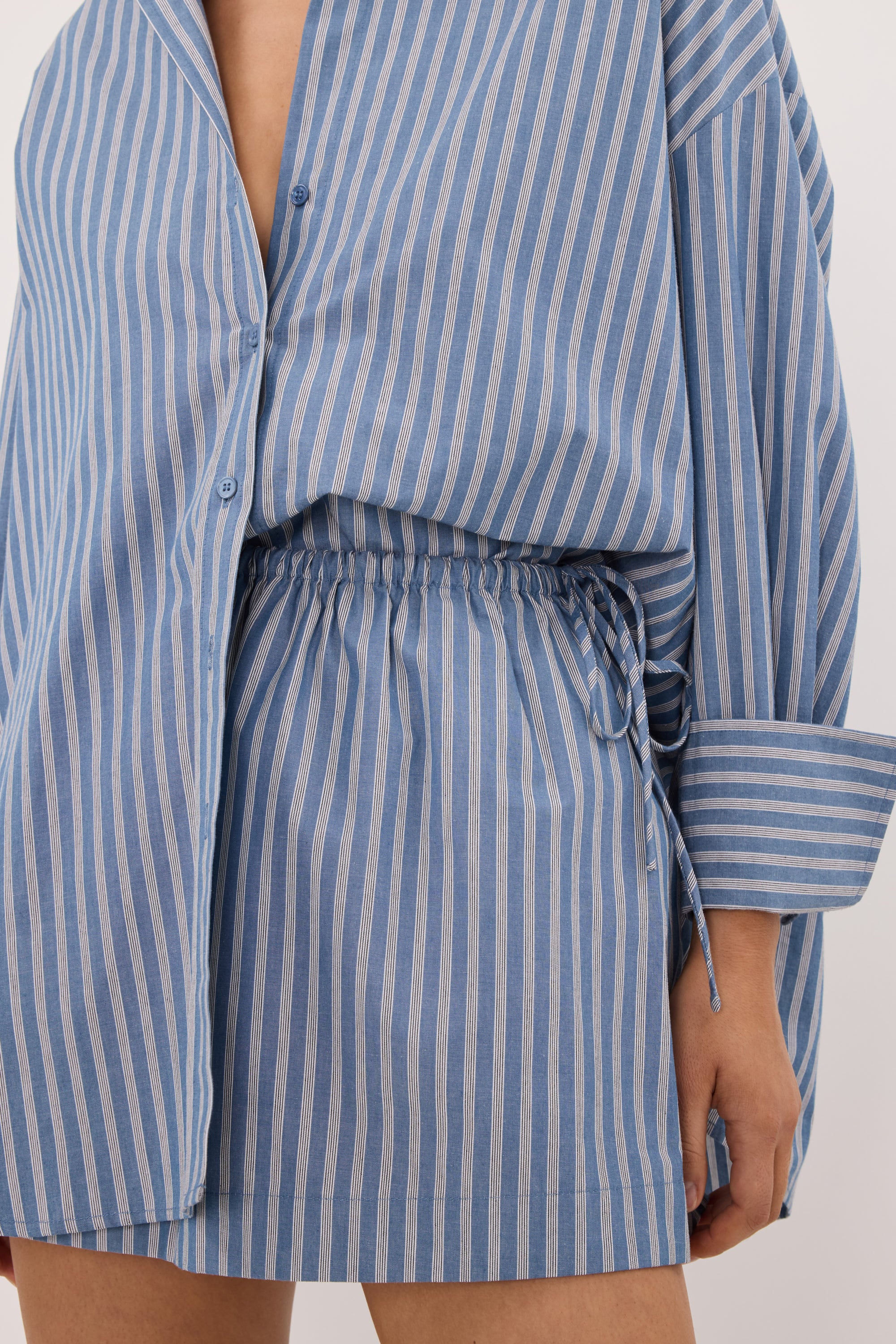 GRACIE BLUE STRIPE MINI SKIRTĀ - Image 5