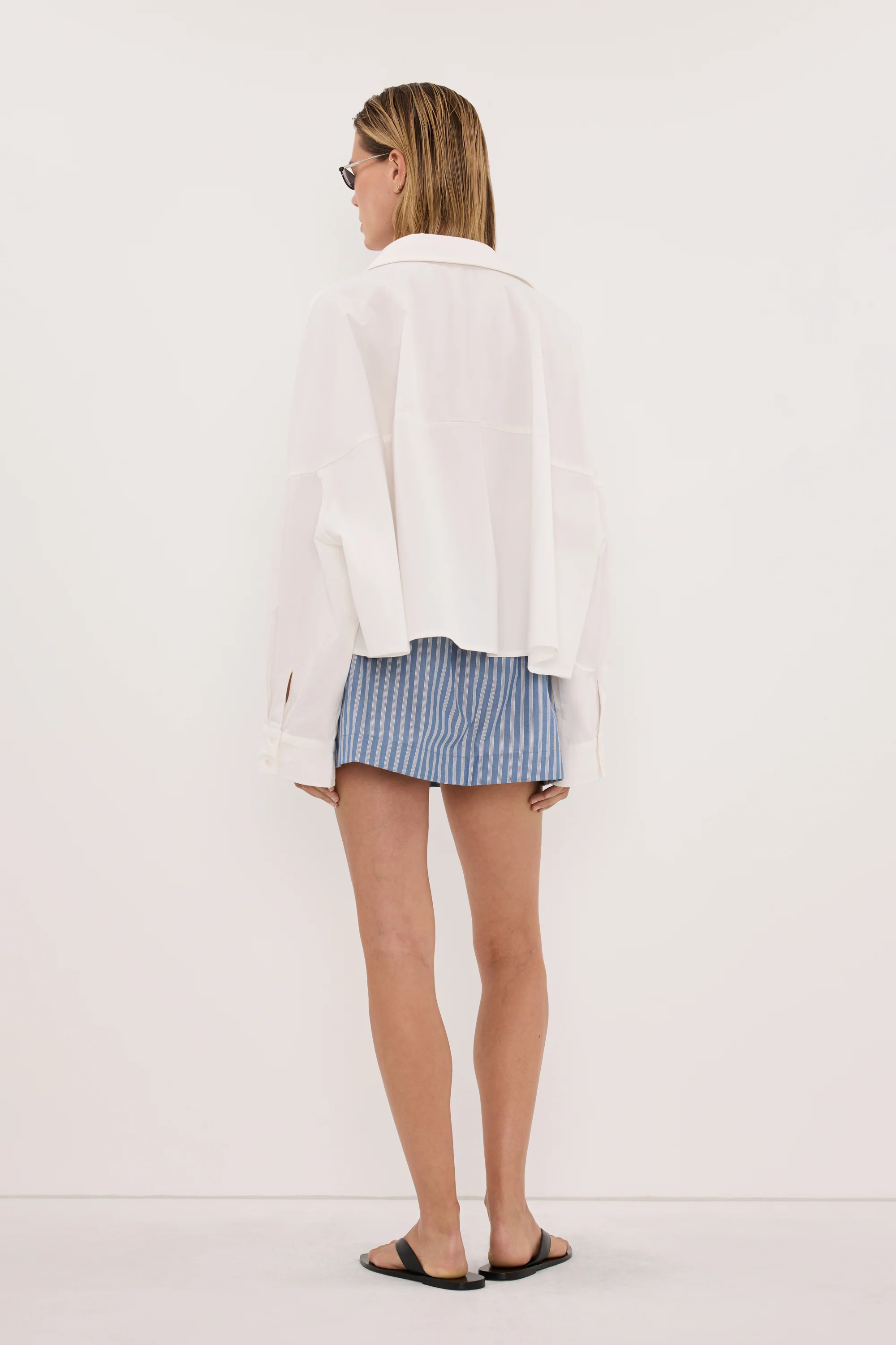 GRACIE BLUE STRIPE MINI SKIRTĀ - Image 7