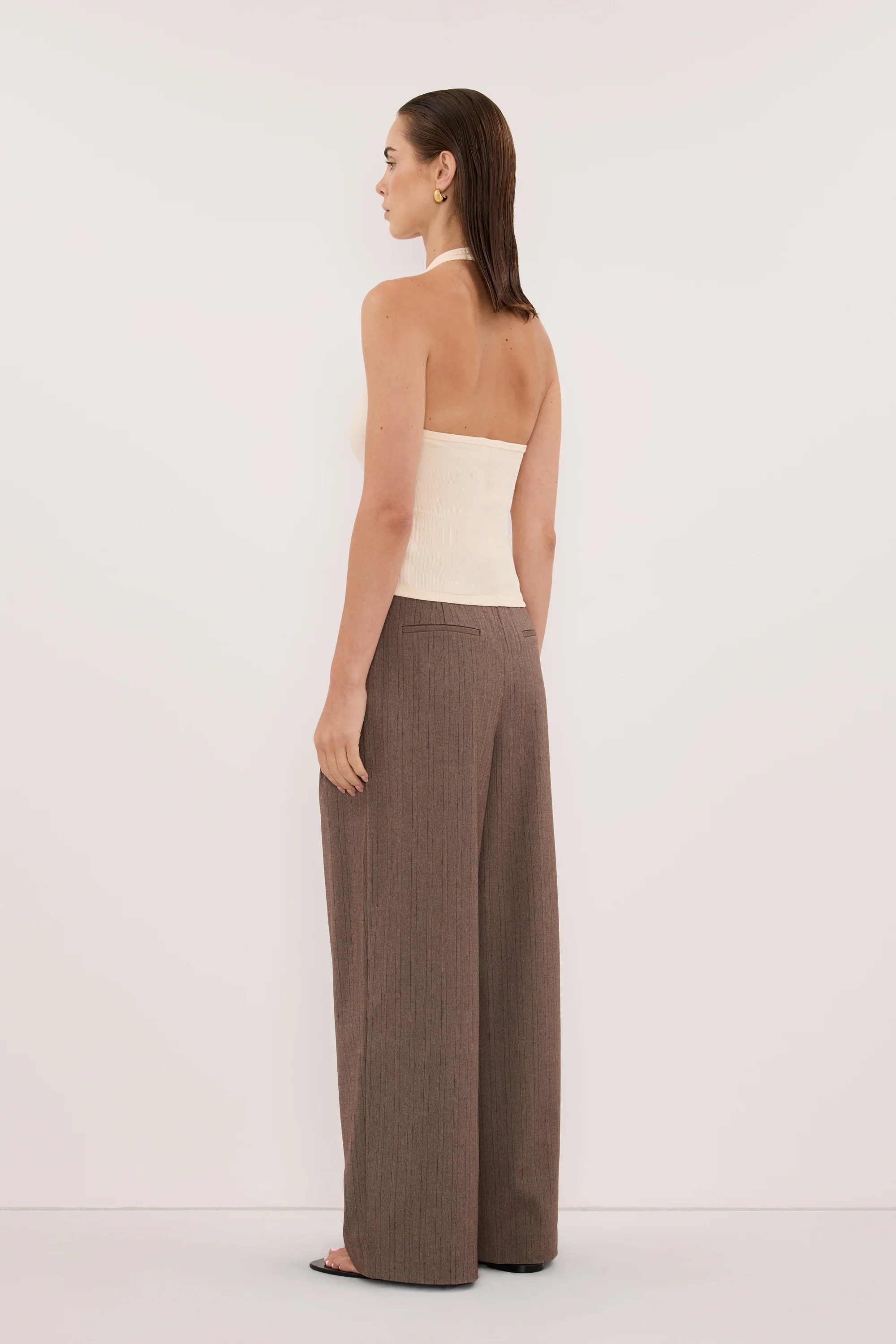 HAILEY CHOC STRIPE RELAXED PANT - Image 3