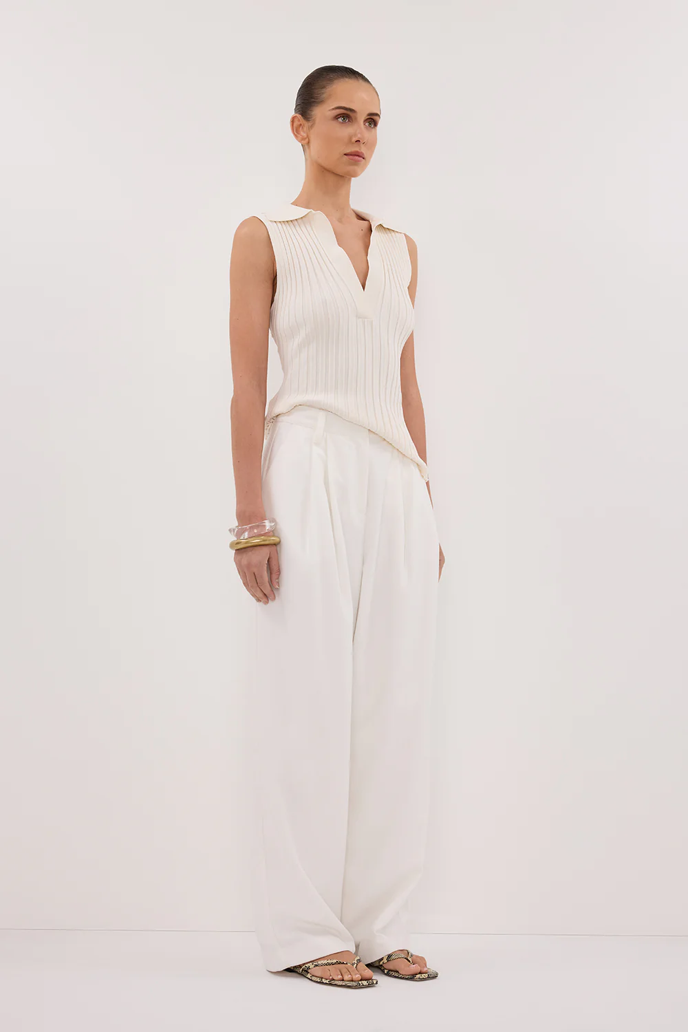 HAL PLASTER SLEEVELESS KNIT TOP - Image 3