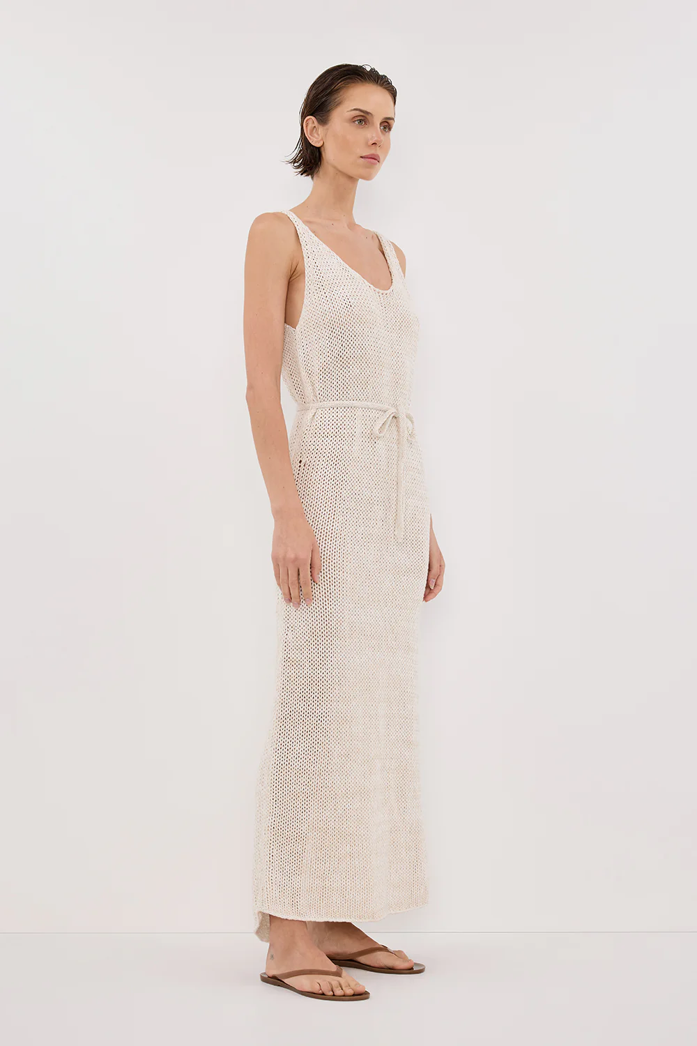 HEIDI CREAM MARLE KNIT MAXI DRESS - Image 3