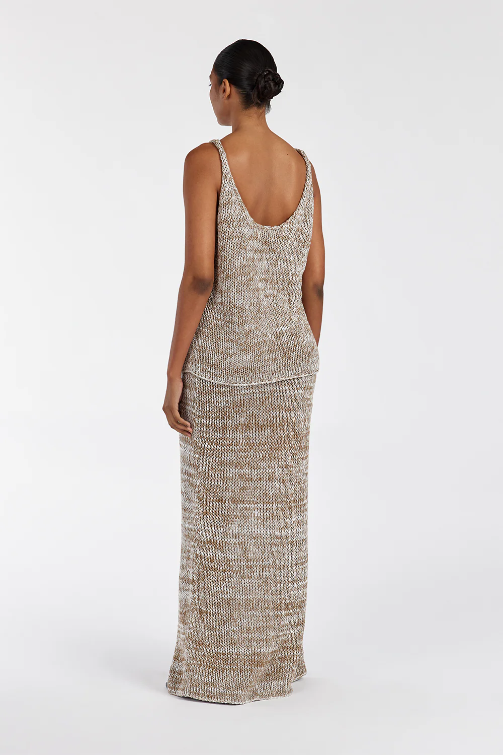 HEIDI TAN MARLE KNIT MIDI SKIRT - Image 3