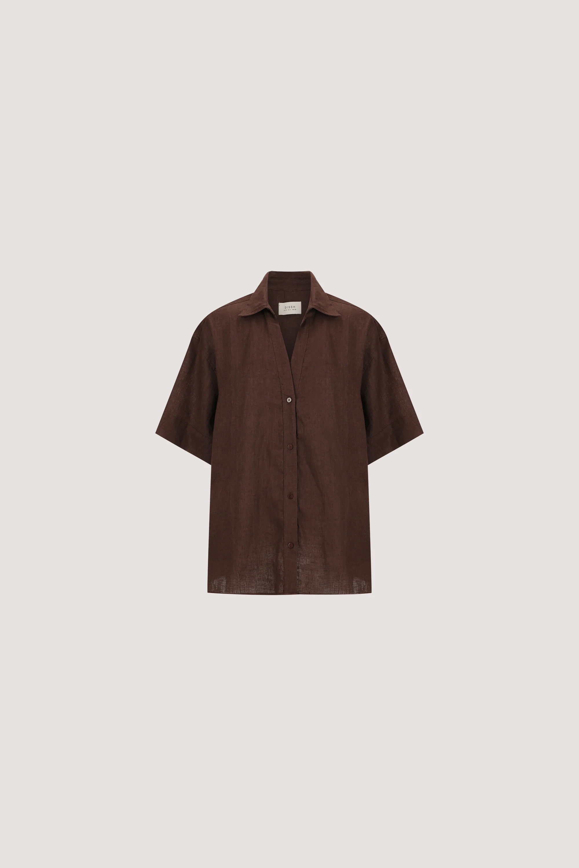 HELENA COCOA OVERSIZED LINEN SHIRT - Image 6