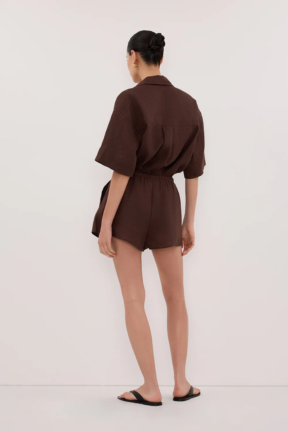HELENA COCOA LINEN SHORT - Image 5