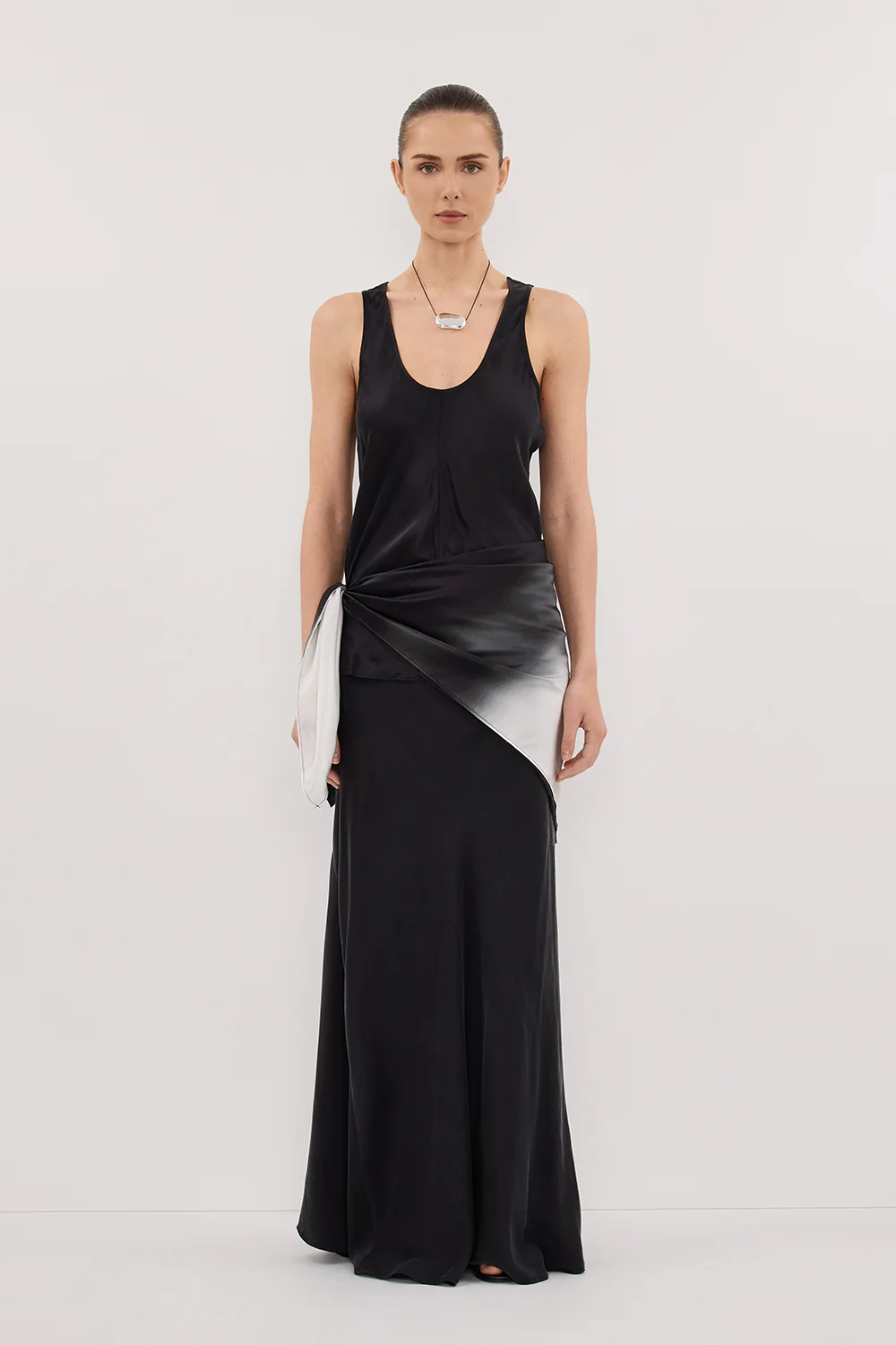 HUXLEY OMBRE SILK SCARF TOP