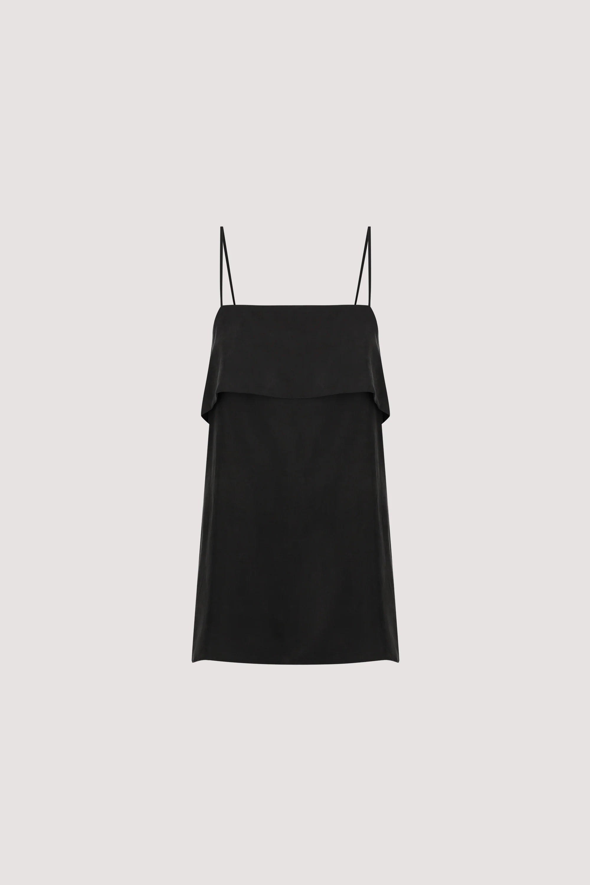 IDA BLACK SLEEVELESS FOLDOVER CAMI TOP - Image 8