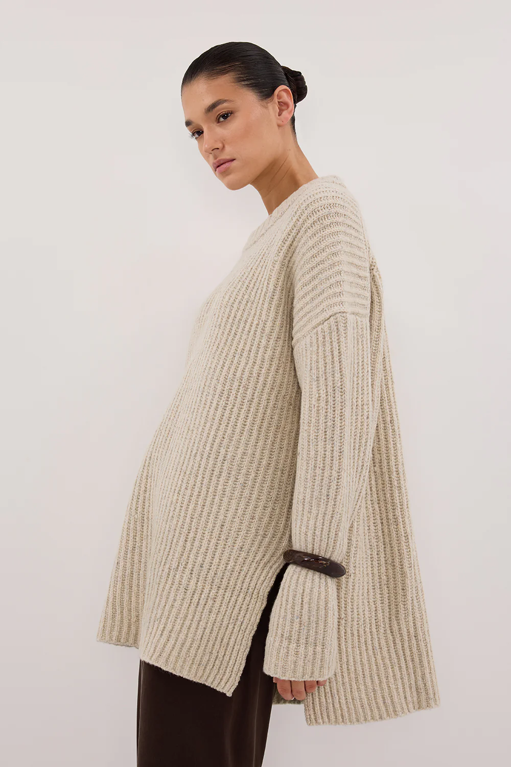 INDIA CREAM MARLE KNIT JUMPER - Image 6