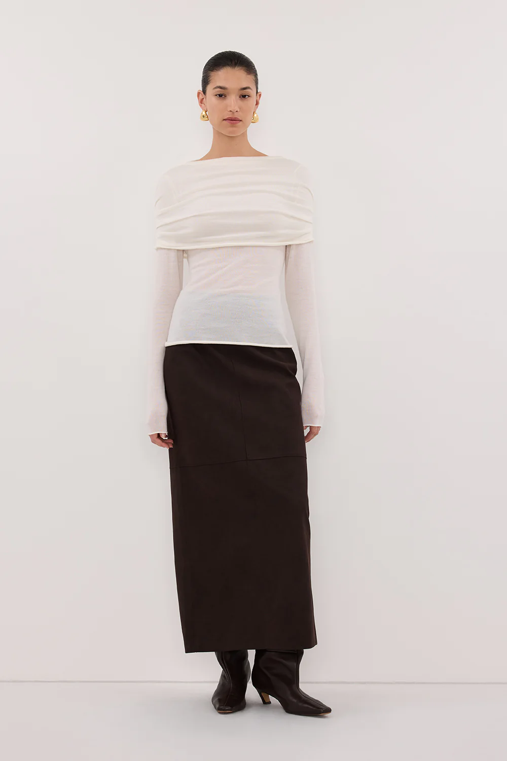 IVY OFF WHITE MERINO LONG SLEEVE TOP