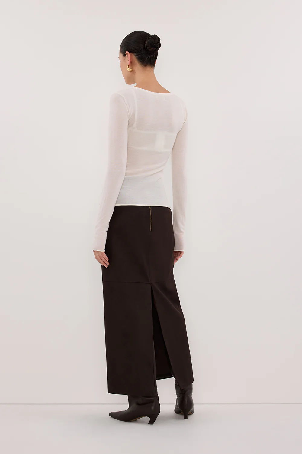 IVY OFF WHITE MERINO LONG SLEEVE TOP - Image 4