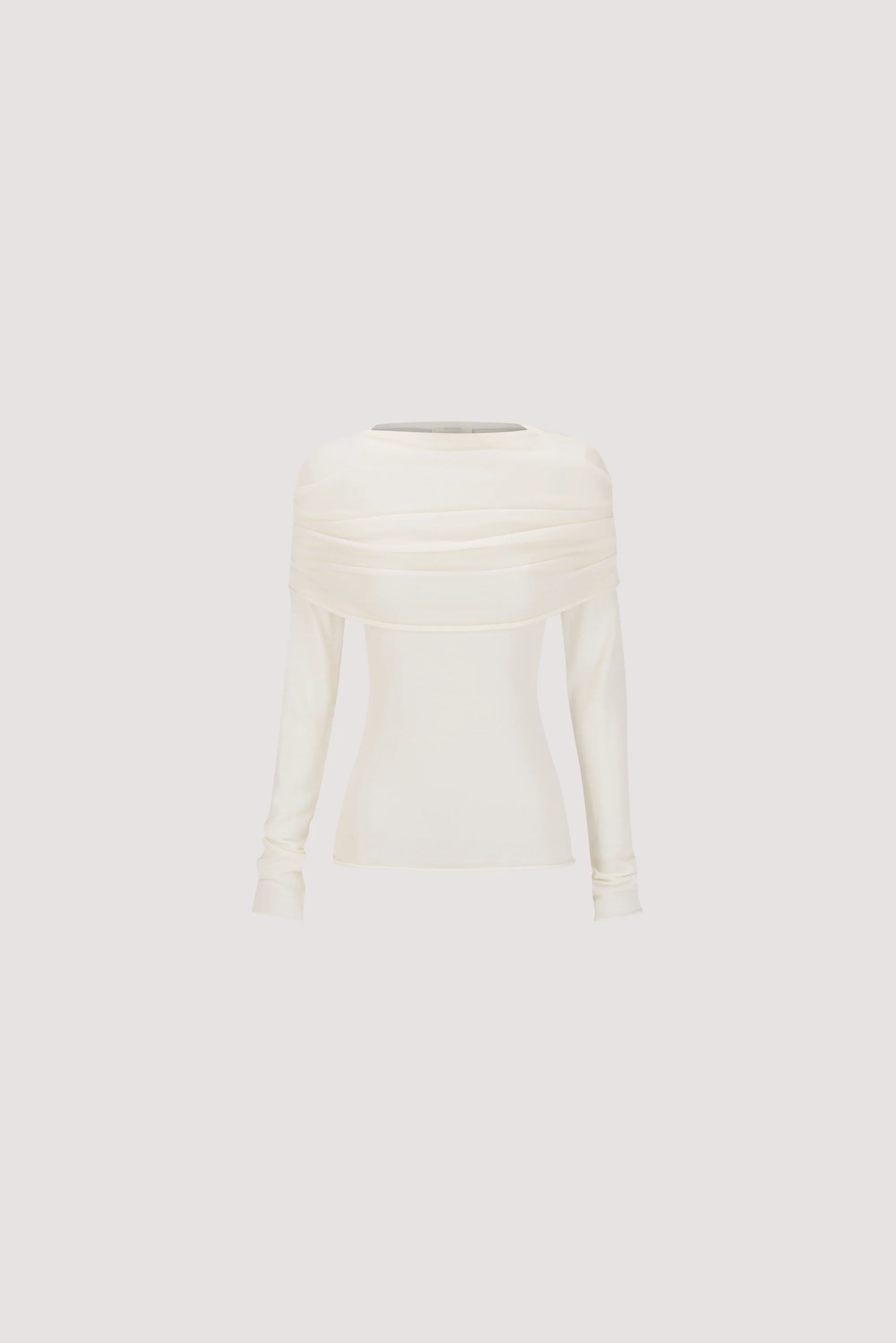 IVY OFF WHITE MERINO LONG SLEEVE TOP - Image 9