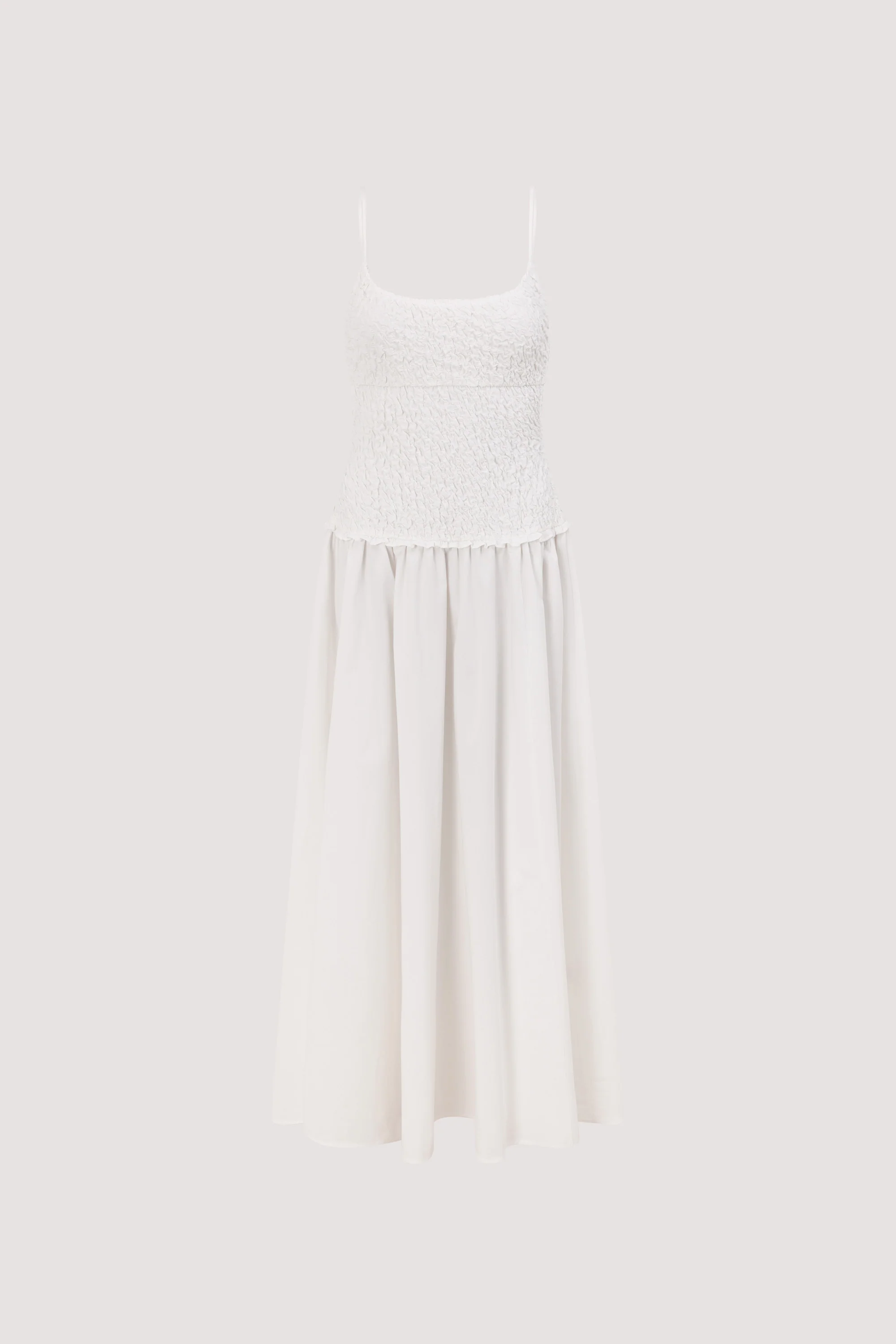 IZAIAH WHITE COTTON MIDI DRESS - Image 7