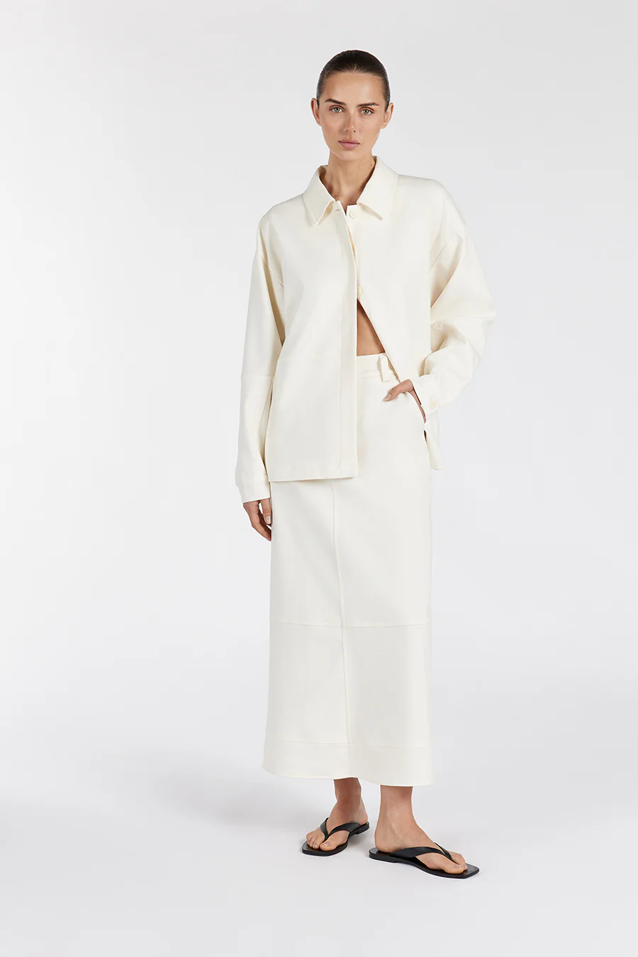 JAC CREAM MIDI SKIRT - Image 6