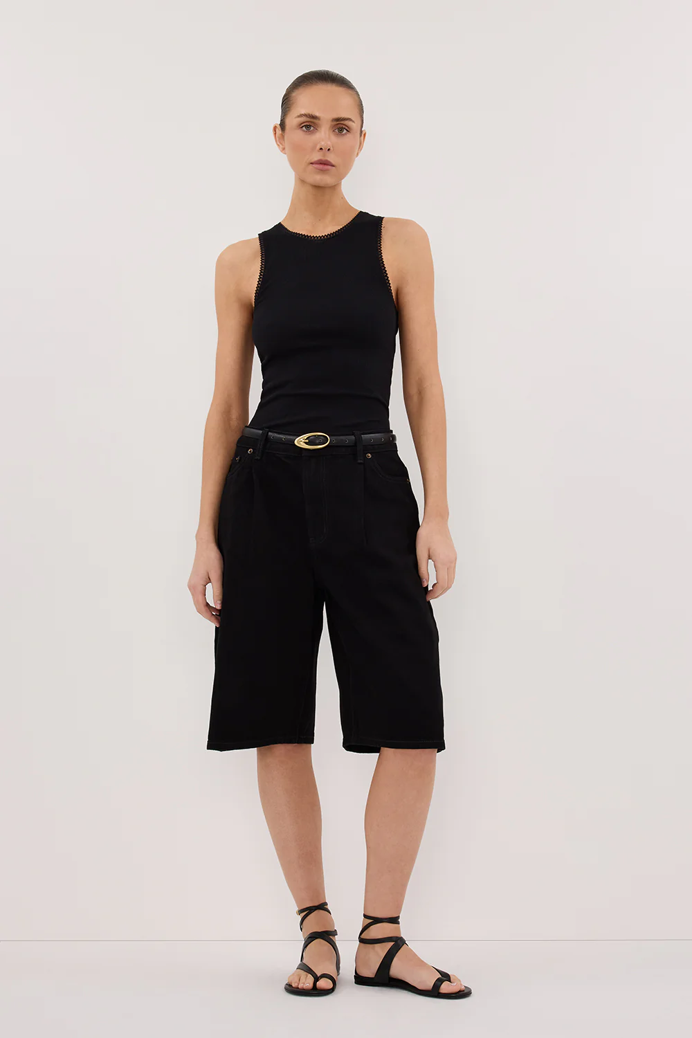 JACK JET BLACK DENIM BERMUDA SHORT
