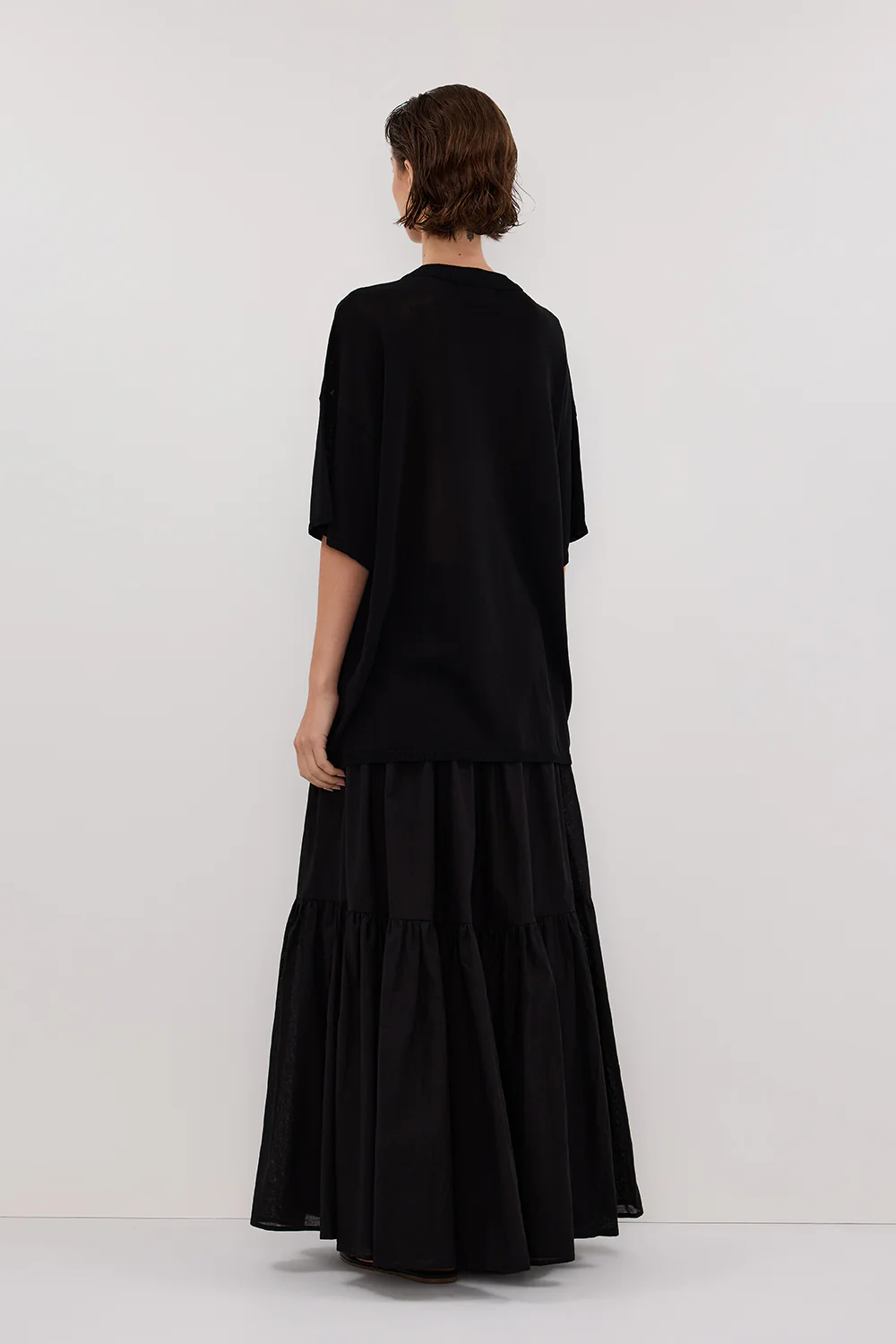 JACKI BLACK OVERSIZED KNIT TEE - Image 4