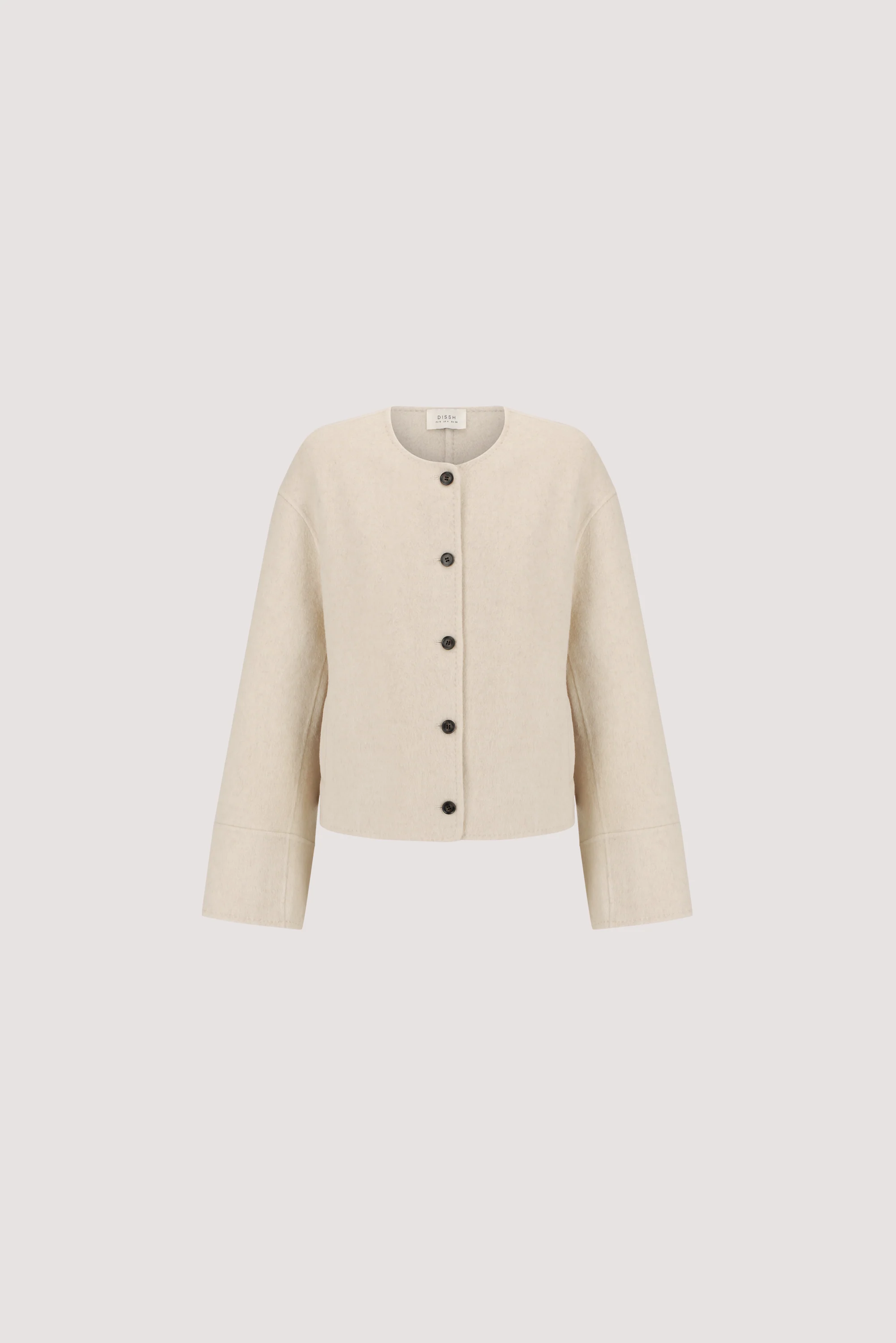 JACLYN IVORY MARLE CROPPED WOOL BLEND COAT - Image 8