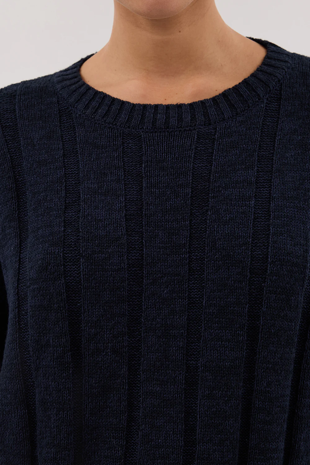JAZZ INDIGO CREW NECK KNIT TOP - Image 5