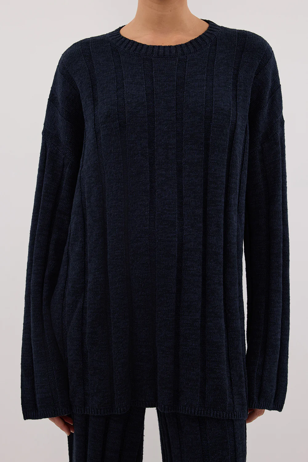 JAZZ INDIGO CREW NECK KNIT TOP - Image 6