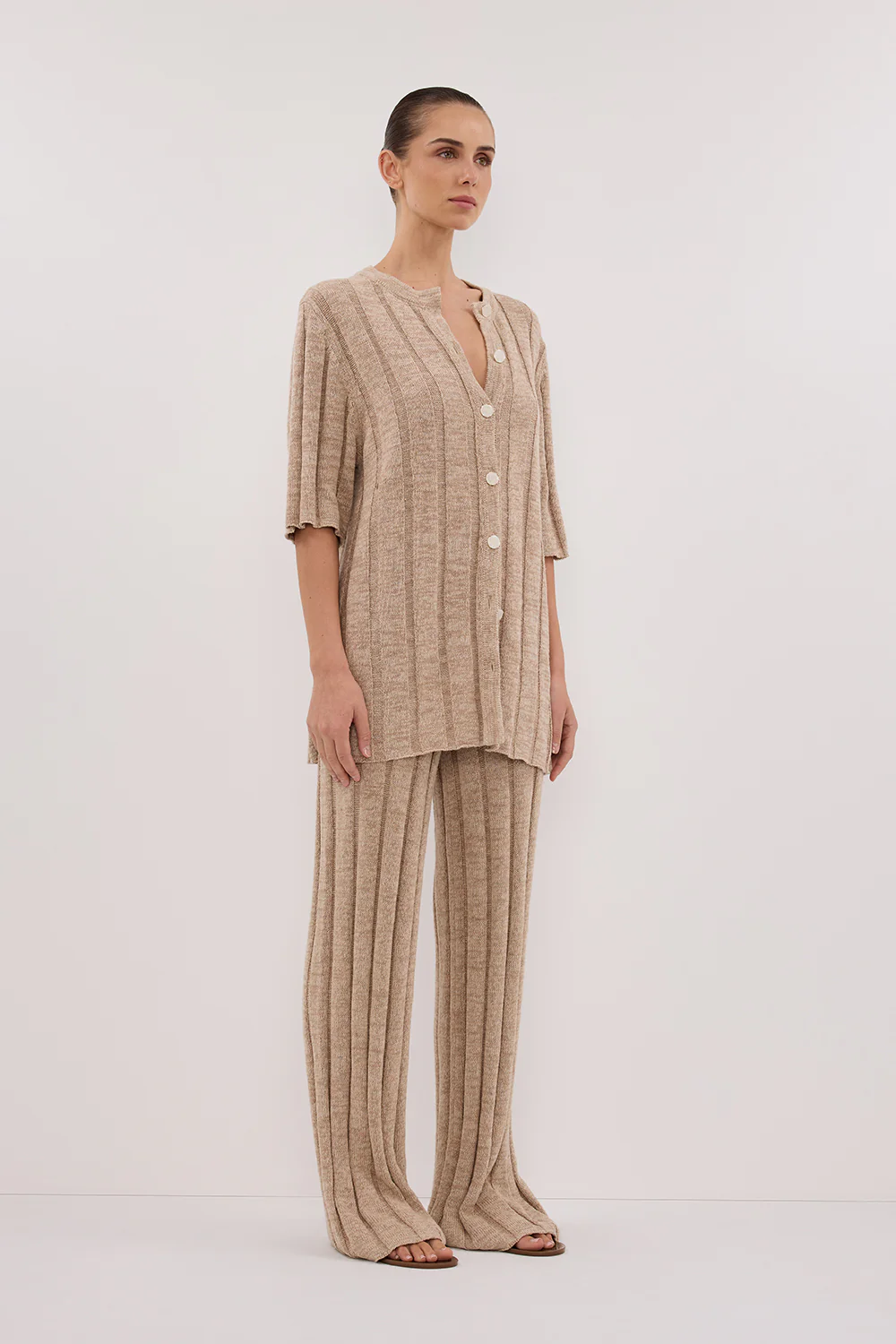 JAZZ NATURAL BUTTON KNIT SHIRT - Image 3