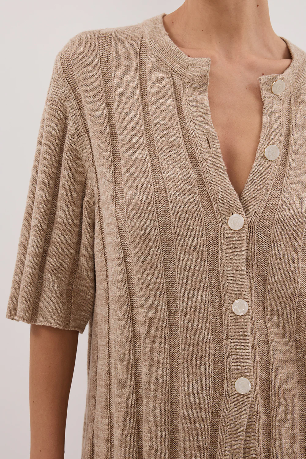 JAZZ NATURAL BUTTON KNIT SHIRT - Image 5