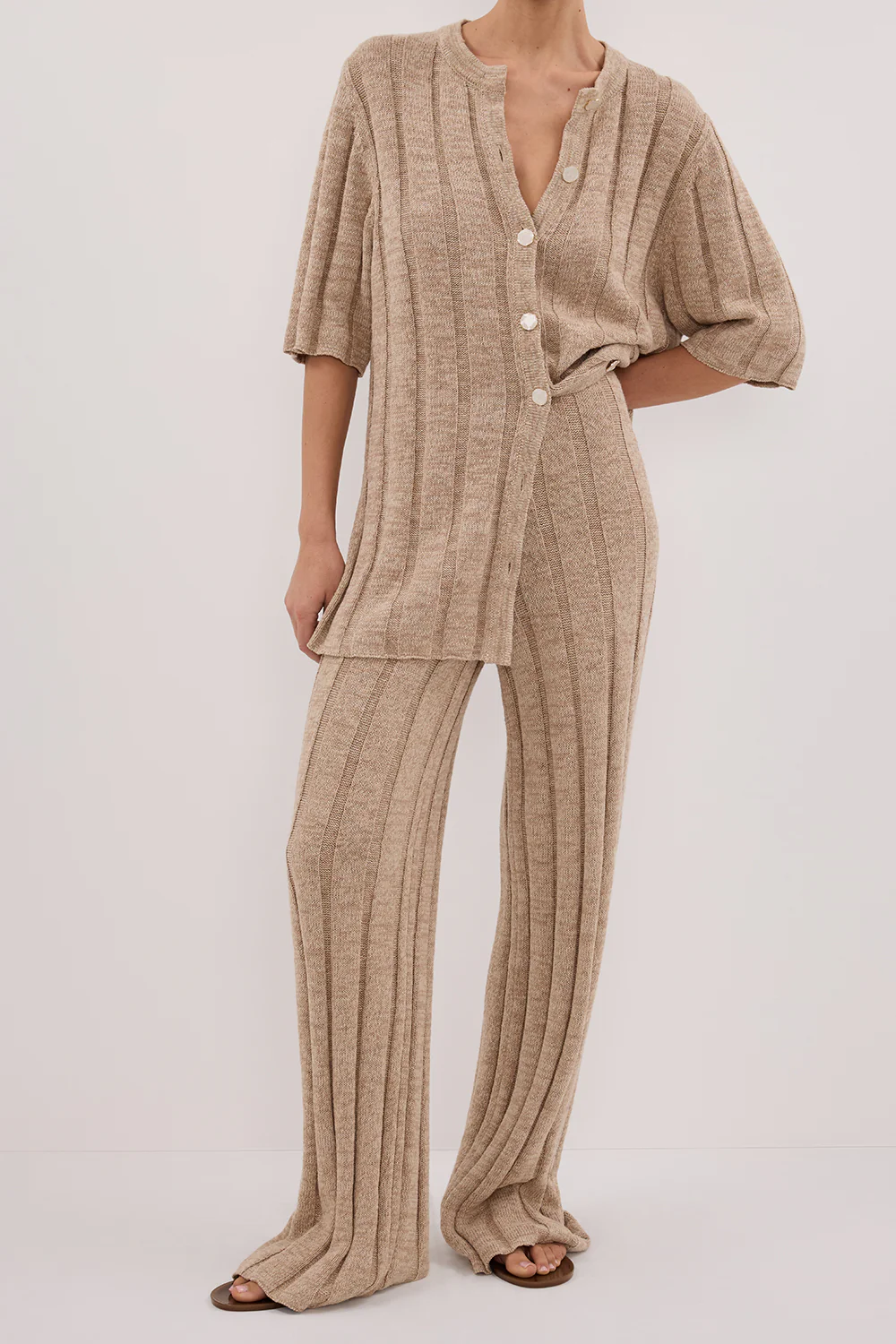 JAZZ NATURAL WIDE LEG KNIT PANT - Image 2