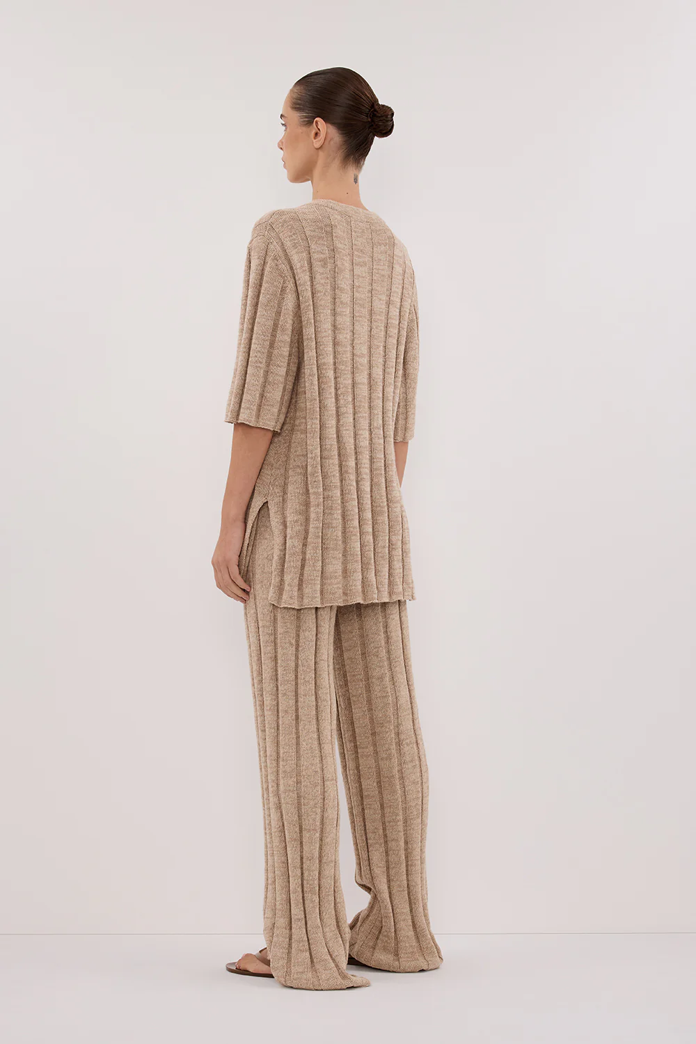 JAZZ NATURAL WIDE LEG KNIT PANT - Image 4