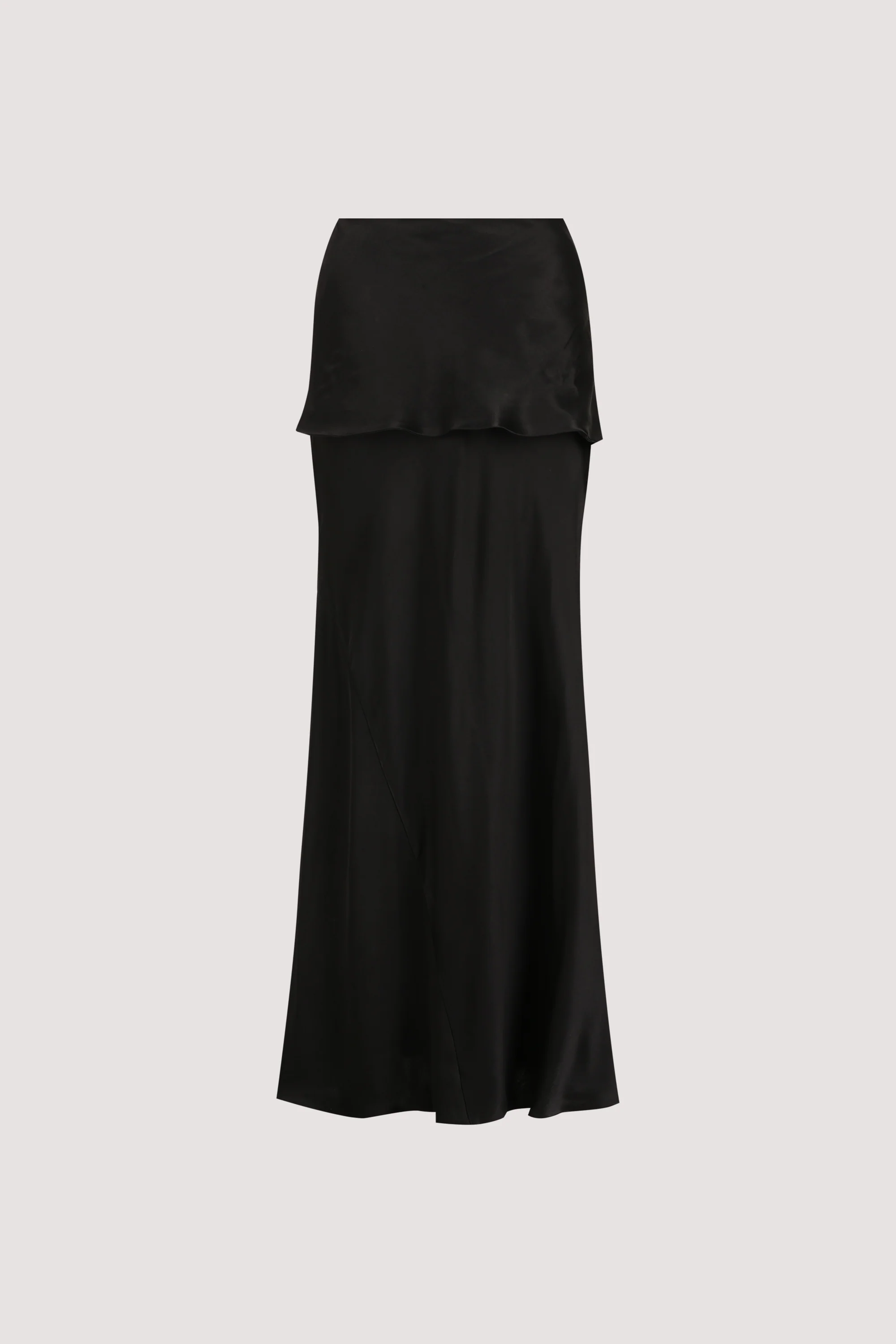 JELENA BLACK SATIN OVERLAY MAXI SKIRT - Image 8
