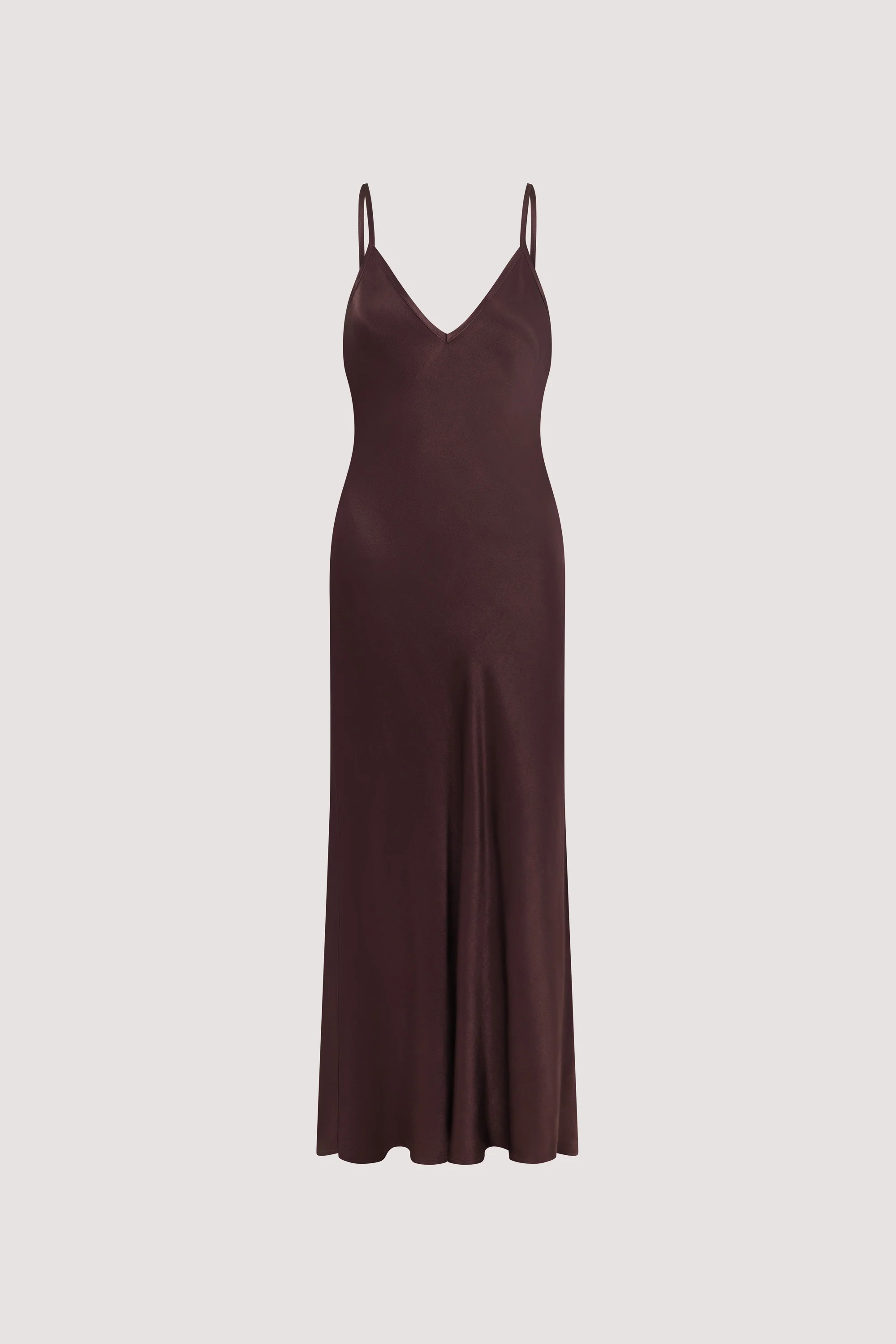 JOEY PLUM CHOC SATIN MAXI DRESS - Image 6