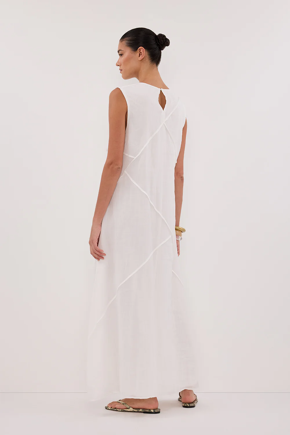 JONA WHITE RAMIE MIDI DRESS - Image 4