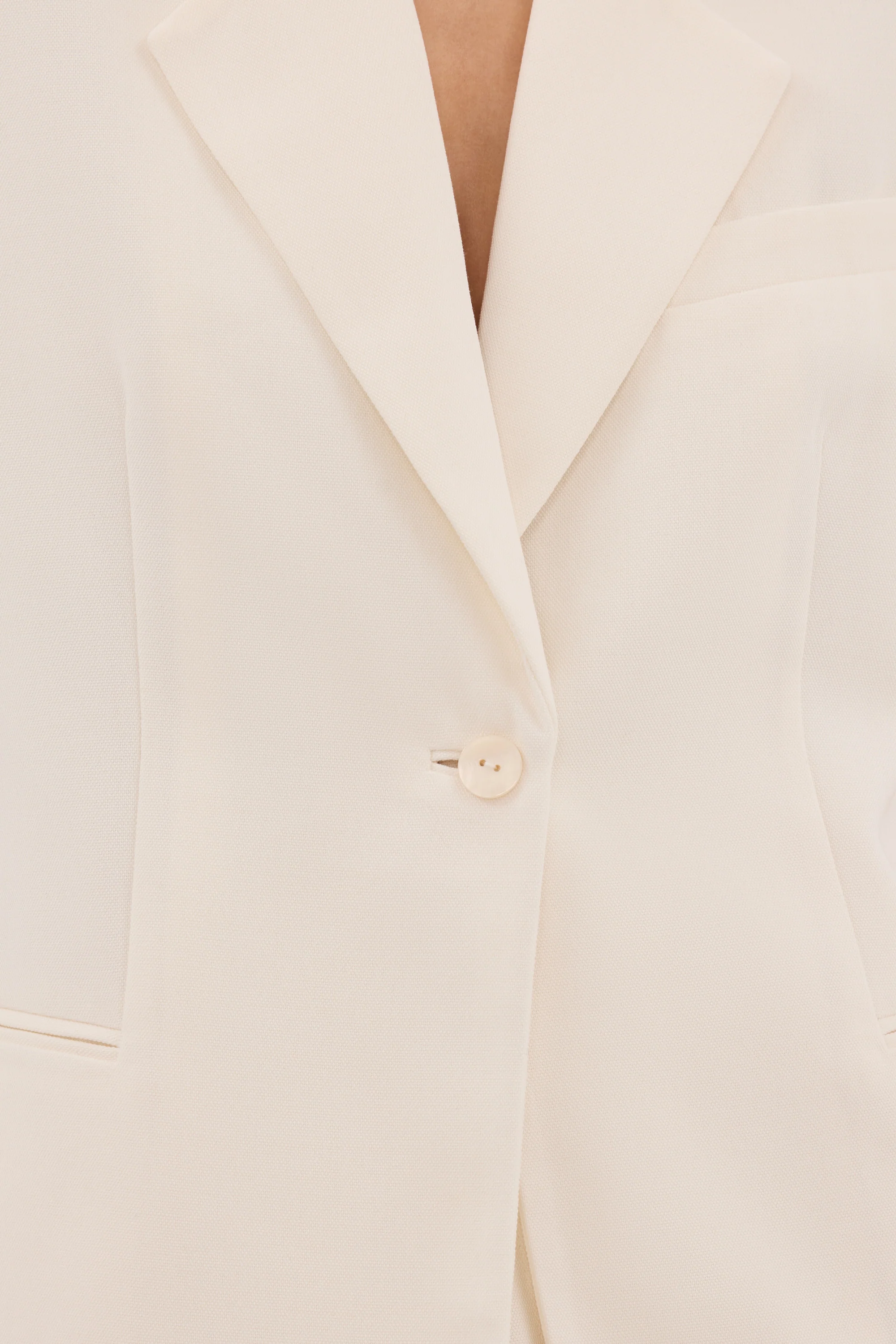 JORDY CREAM SHORT SLEEVE BLAZER - Image 5
