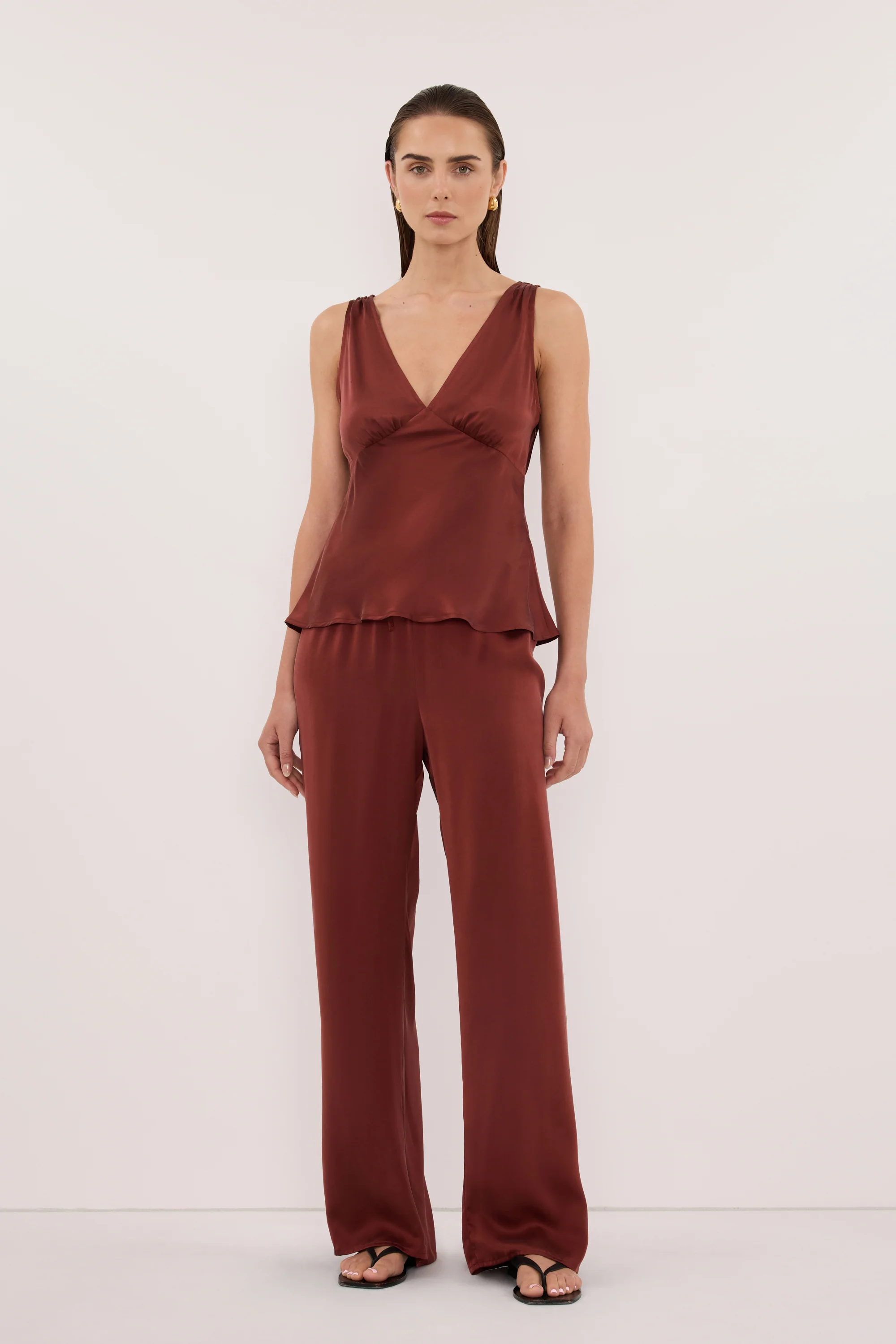 JORJA SAHARA SLEEVELESS SILK TOP - Image 3