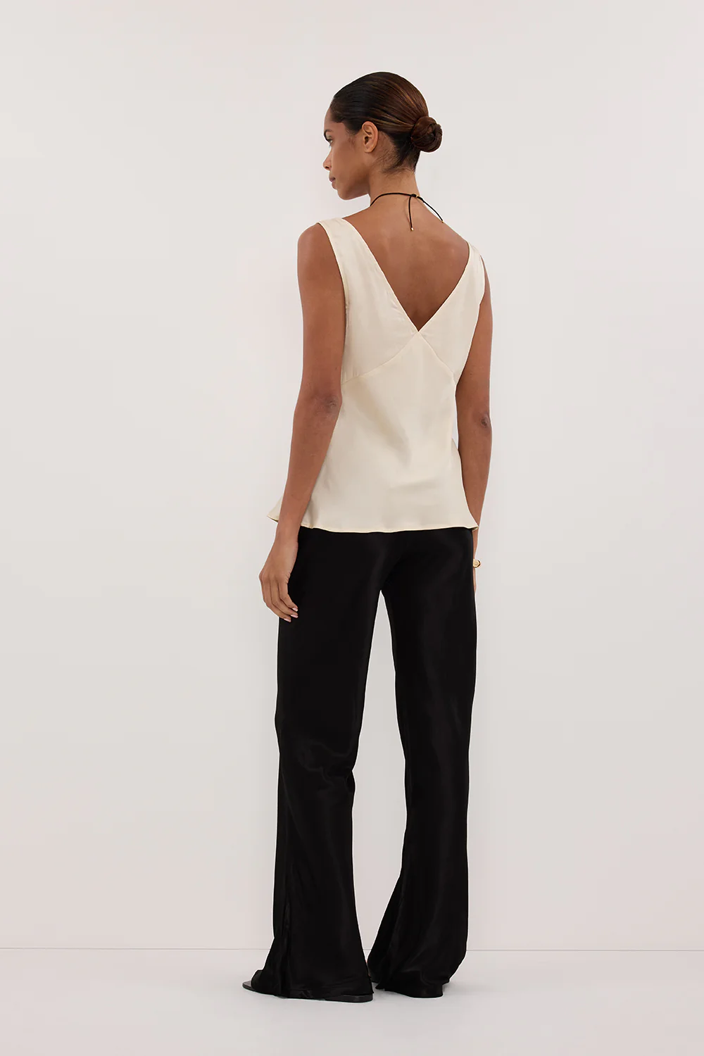 JORJA STRAW SLEEVELESS SILK TOP - Image 5