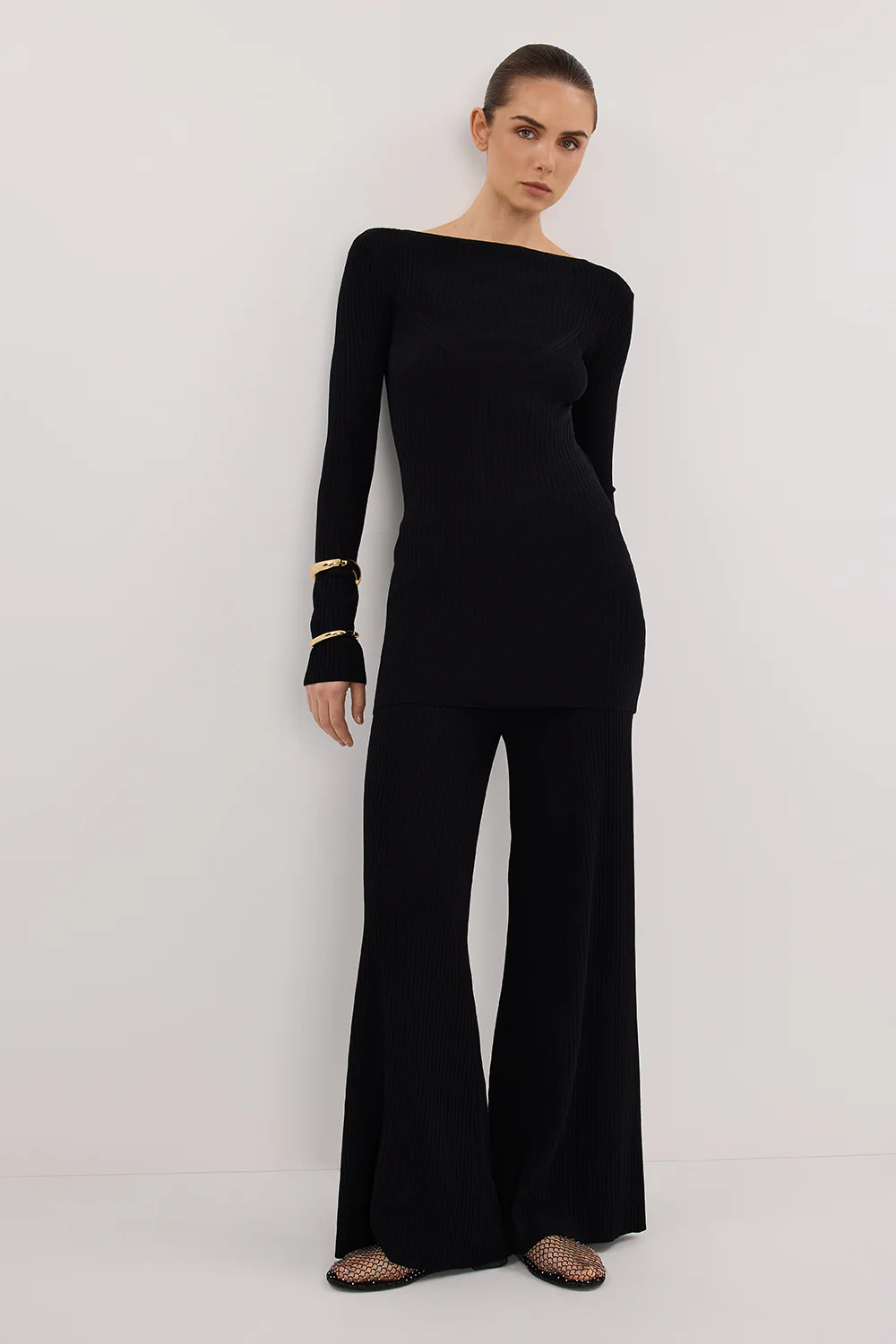 JOY BLACK KNIT PANT