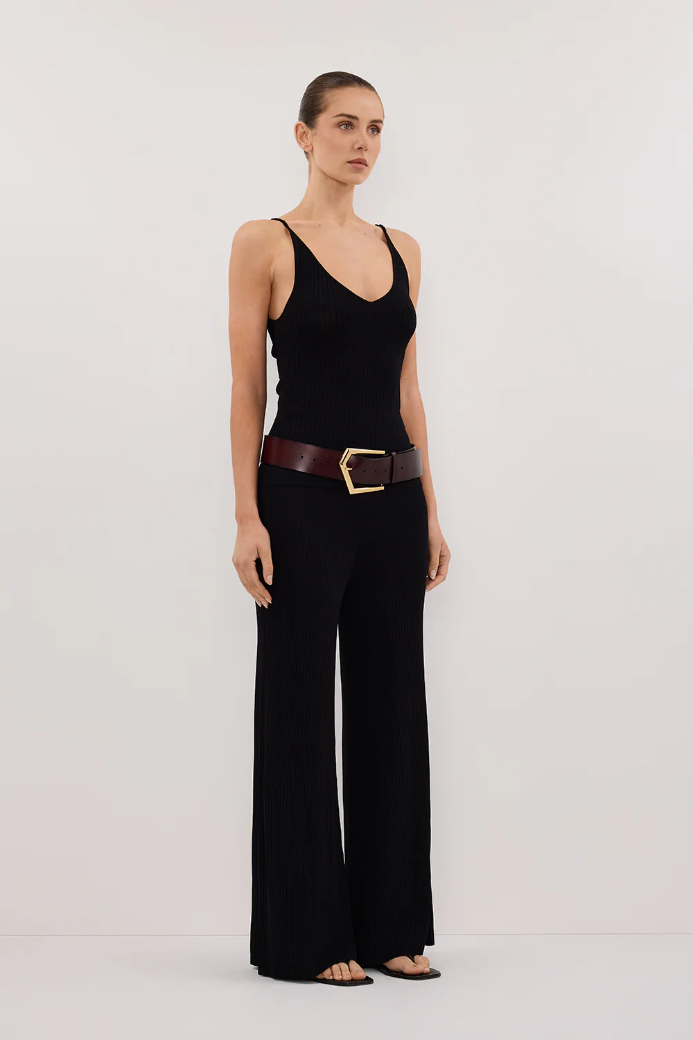 JOY BLACK TWIST KNIT TANK - Image 3