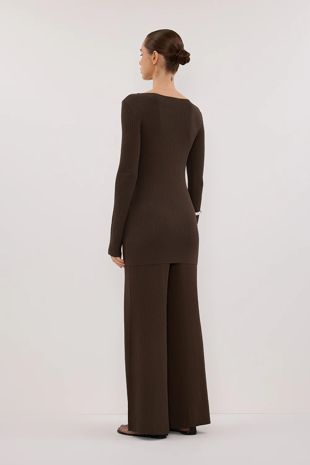 JOY DARK OLIVE KNIT PANT - Image 4