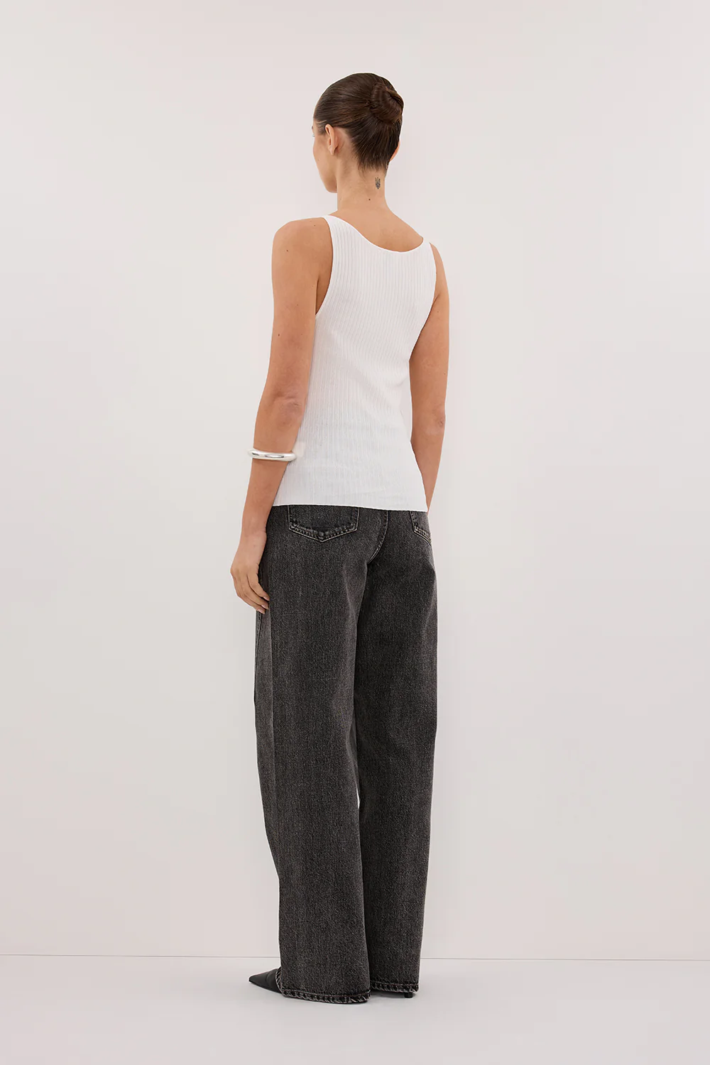JOY OFF WHITE TWIST KNIT TANK - Image 4
