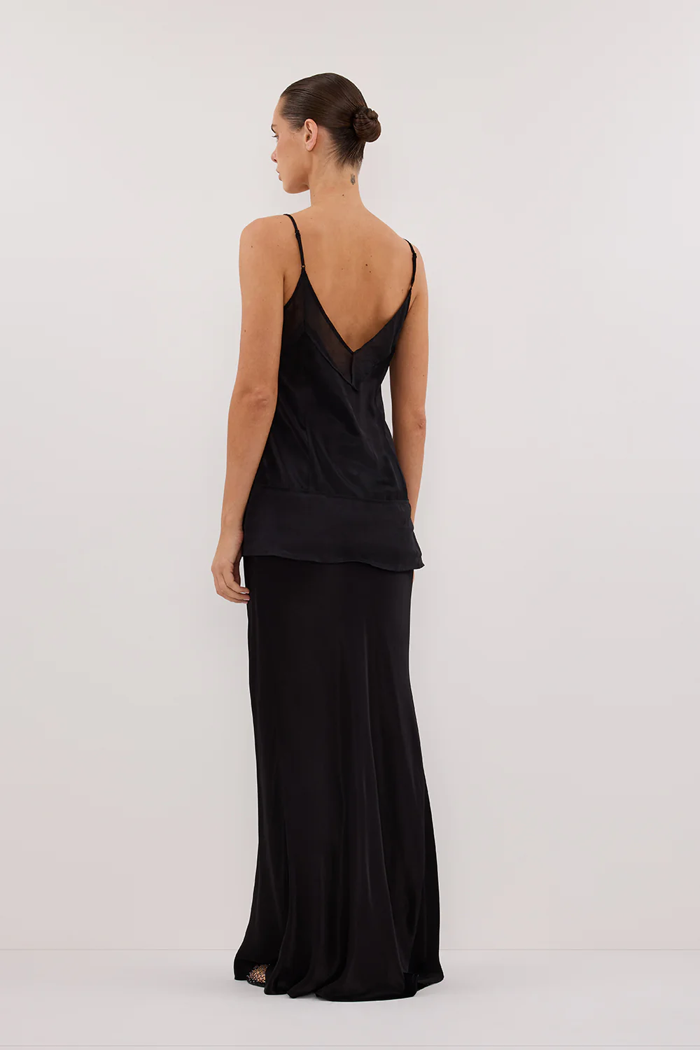 JUDE BLACK SATIN RAMIE CAMI TOP - Image 4