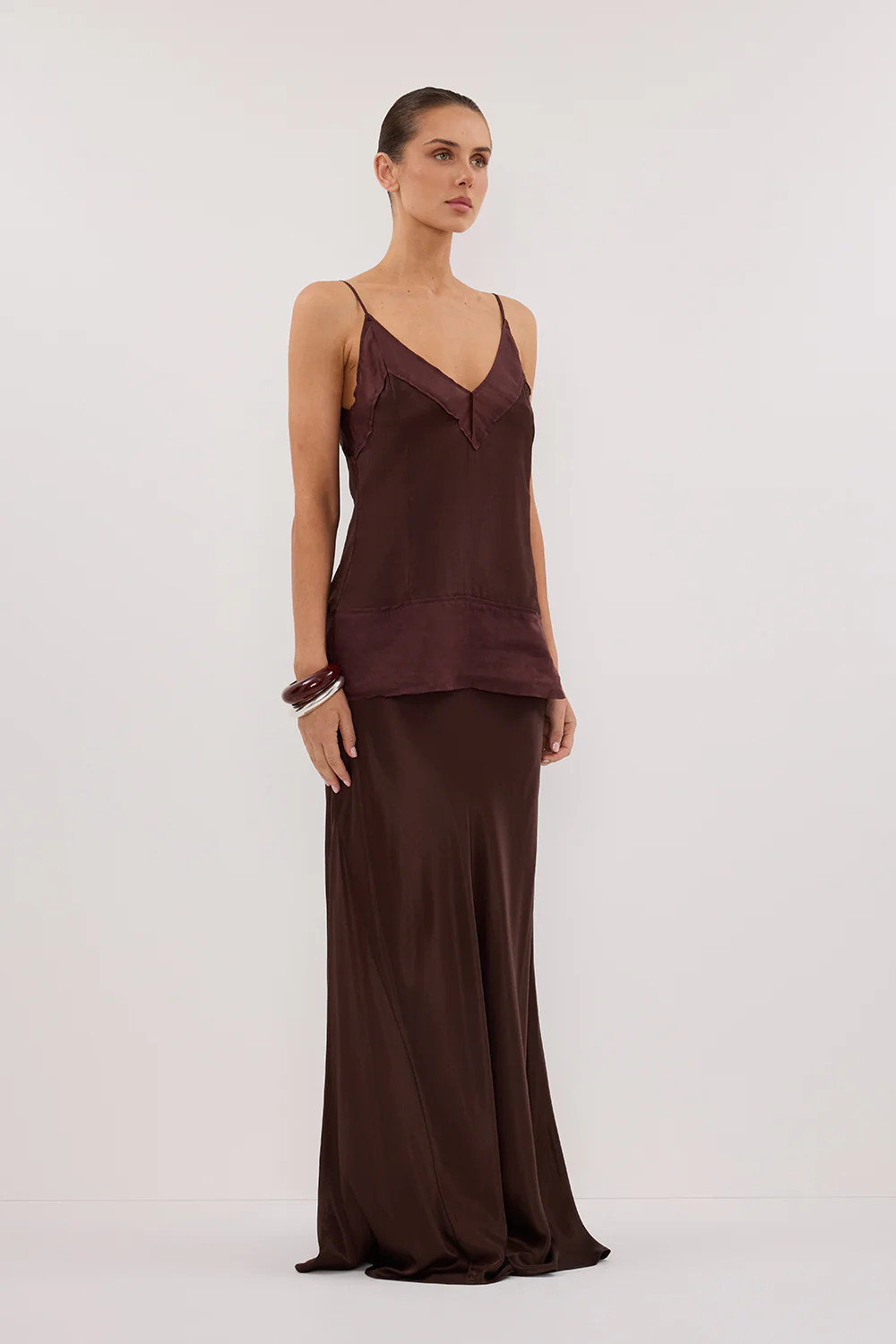 JUDE CHOC SATIN RAMIE CAMI TOP - Image 3