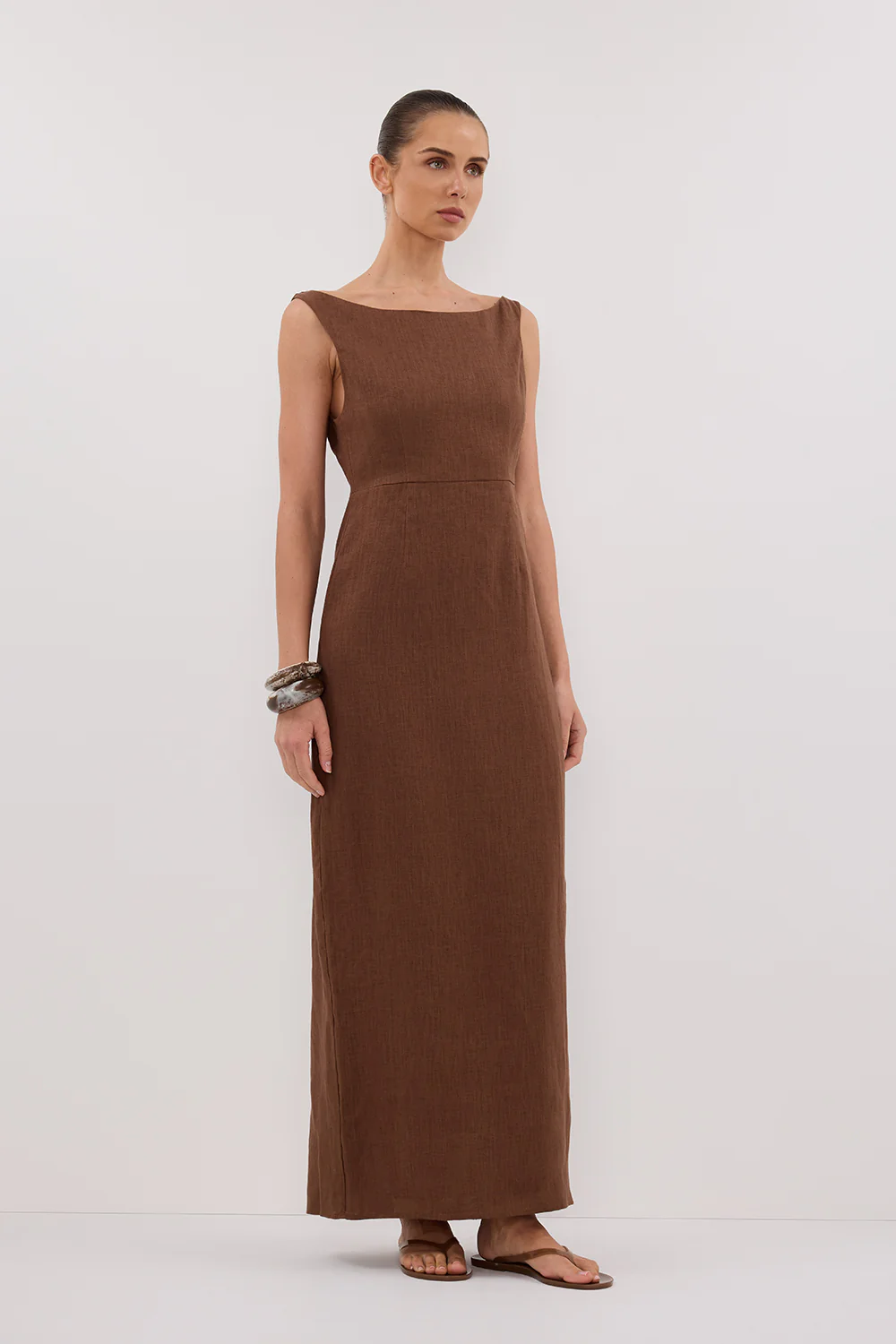 JULE FONDANT LINEN MIDI DRESS - Image 3