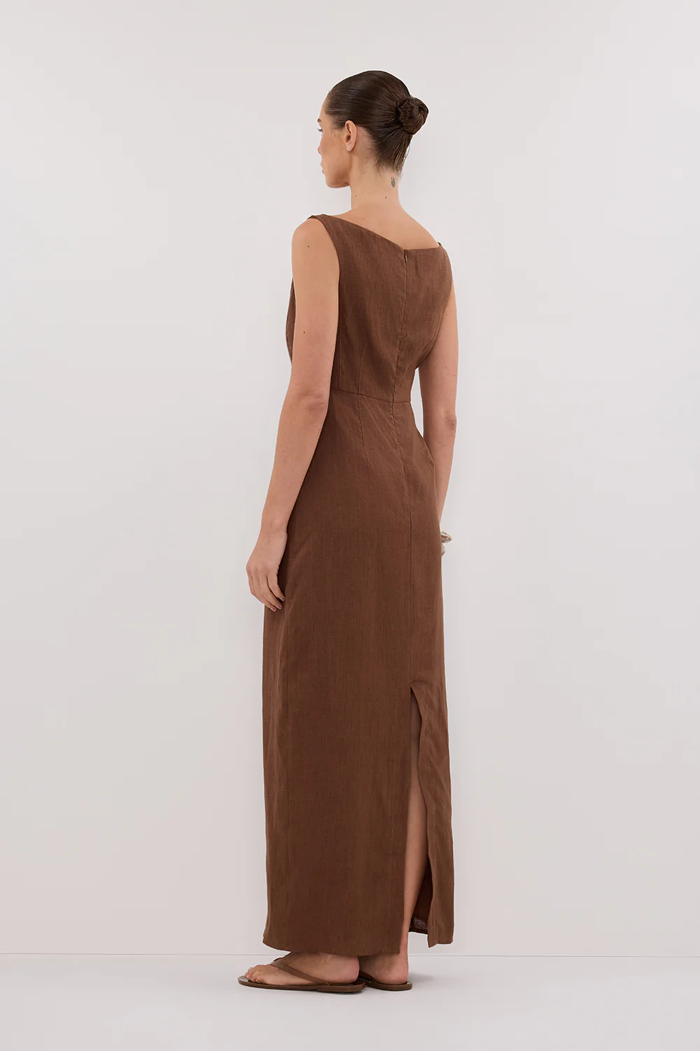 JULE FONDANT LINEN MIDI DRESS - Image 4