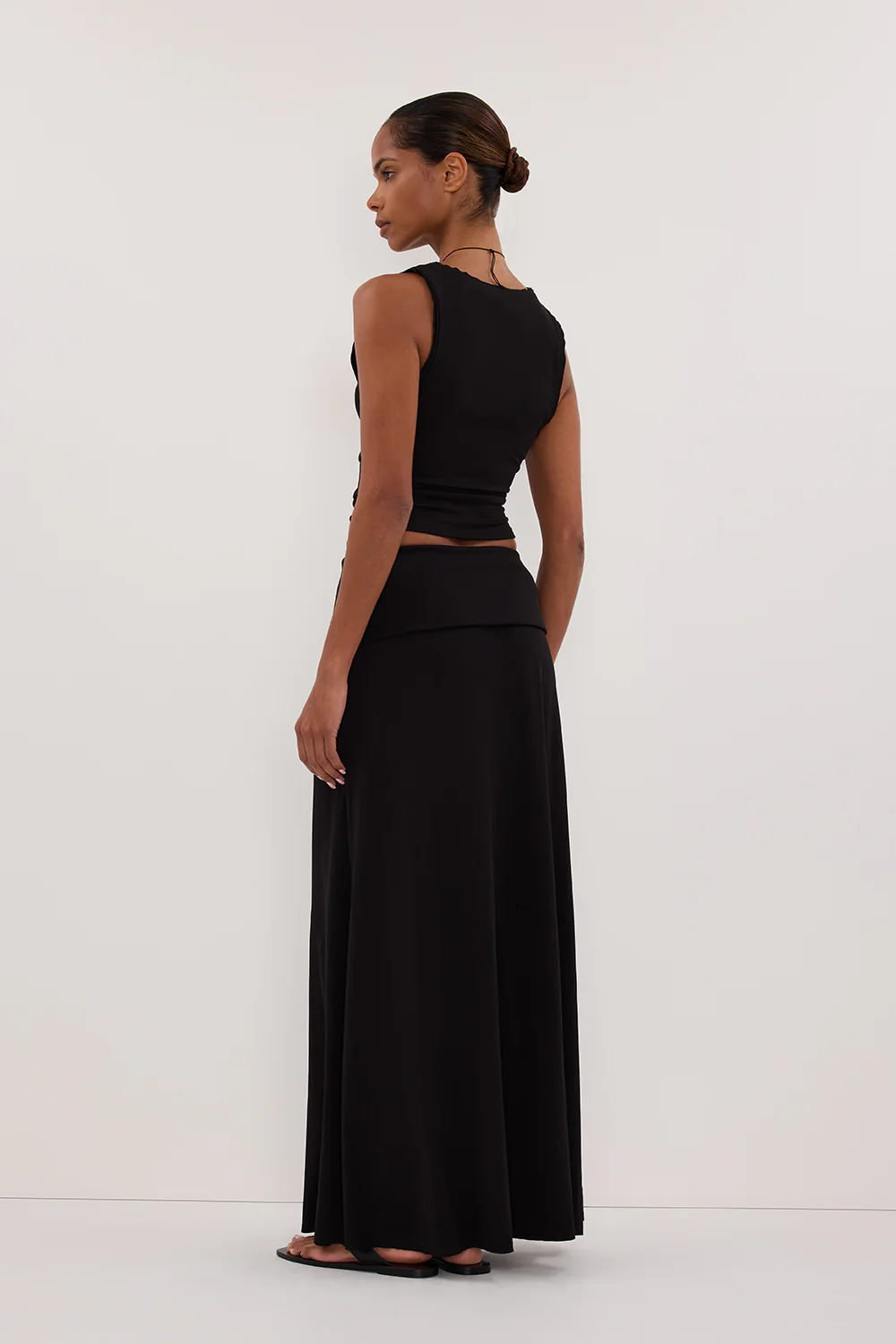 JULIE BLACK MODAL BLEND MAXI SKIRT - Image 7